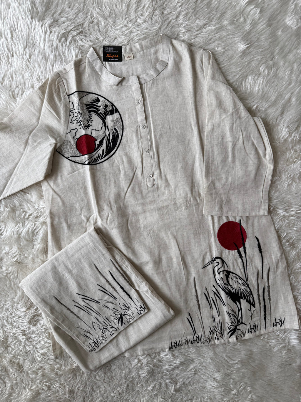 “Plus Size” Soft Khadi Cotton Co-ord Set