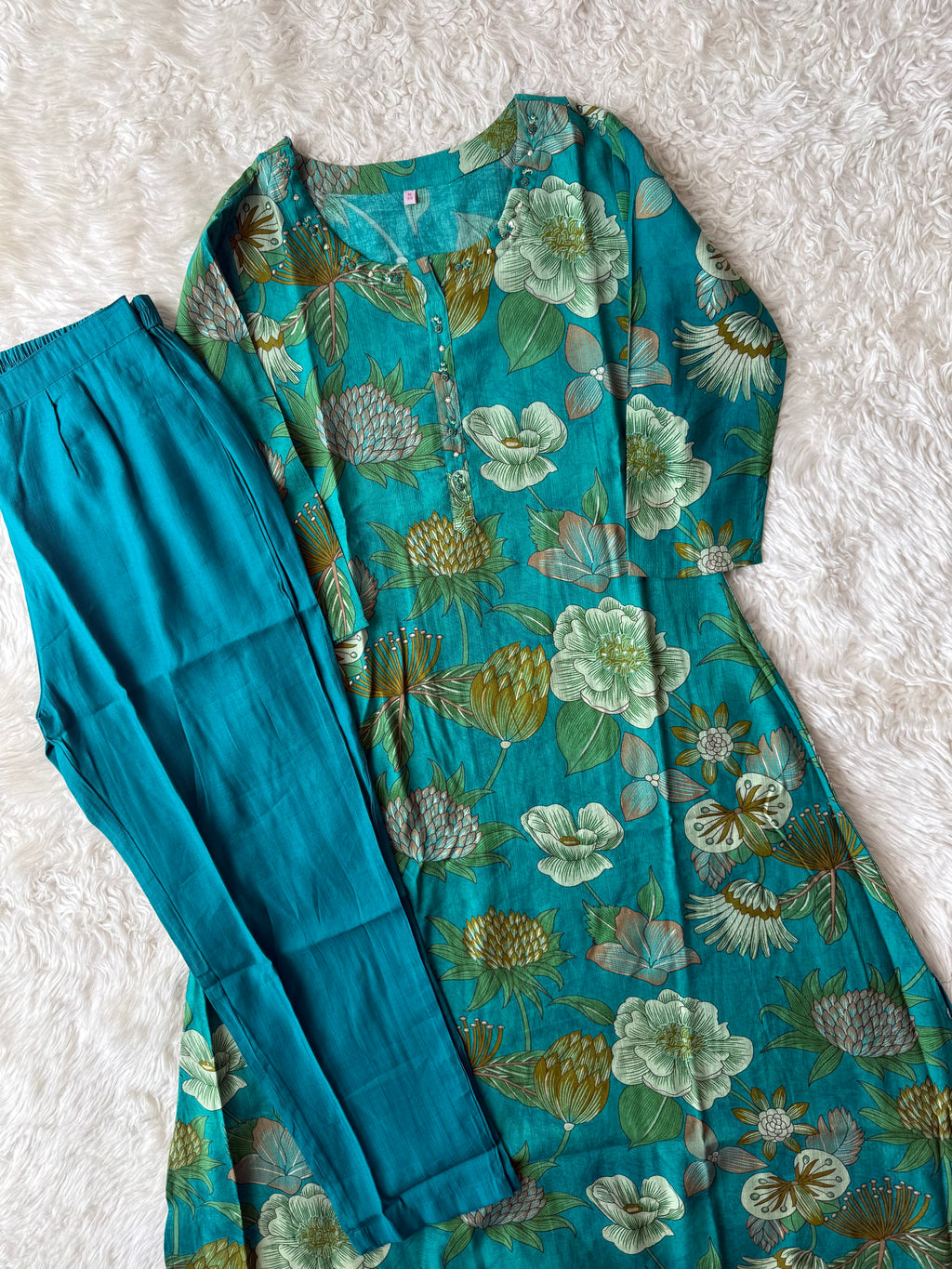 Rayon Kurti Pant Set