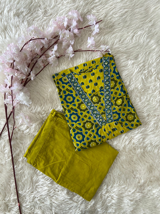 Cotton Kurti Pant Set
