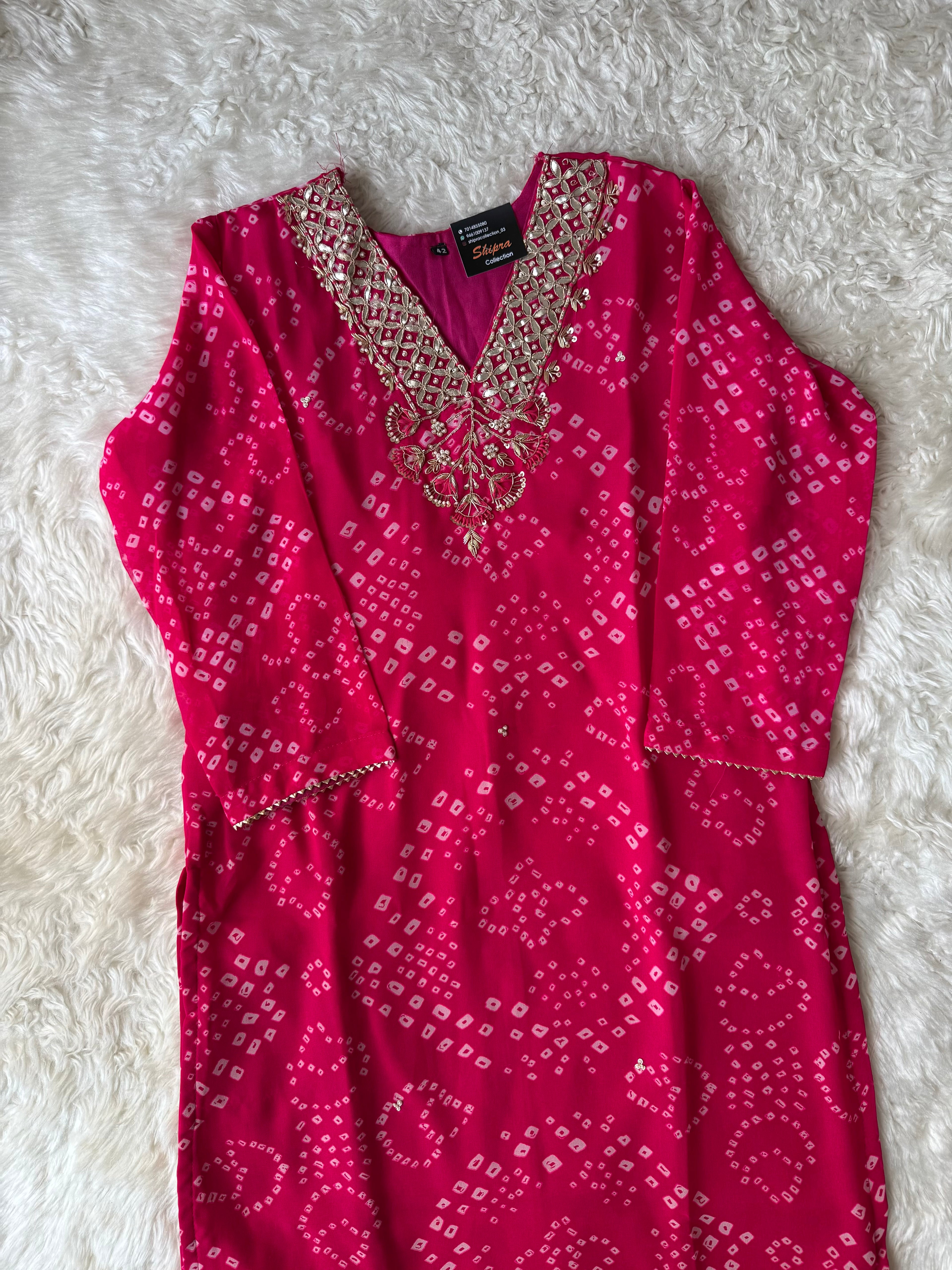 Georgette Lehariya kurti