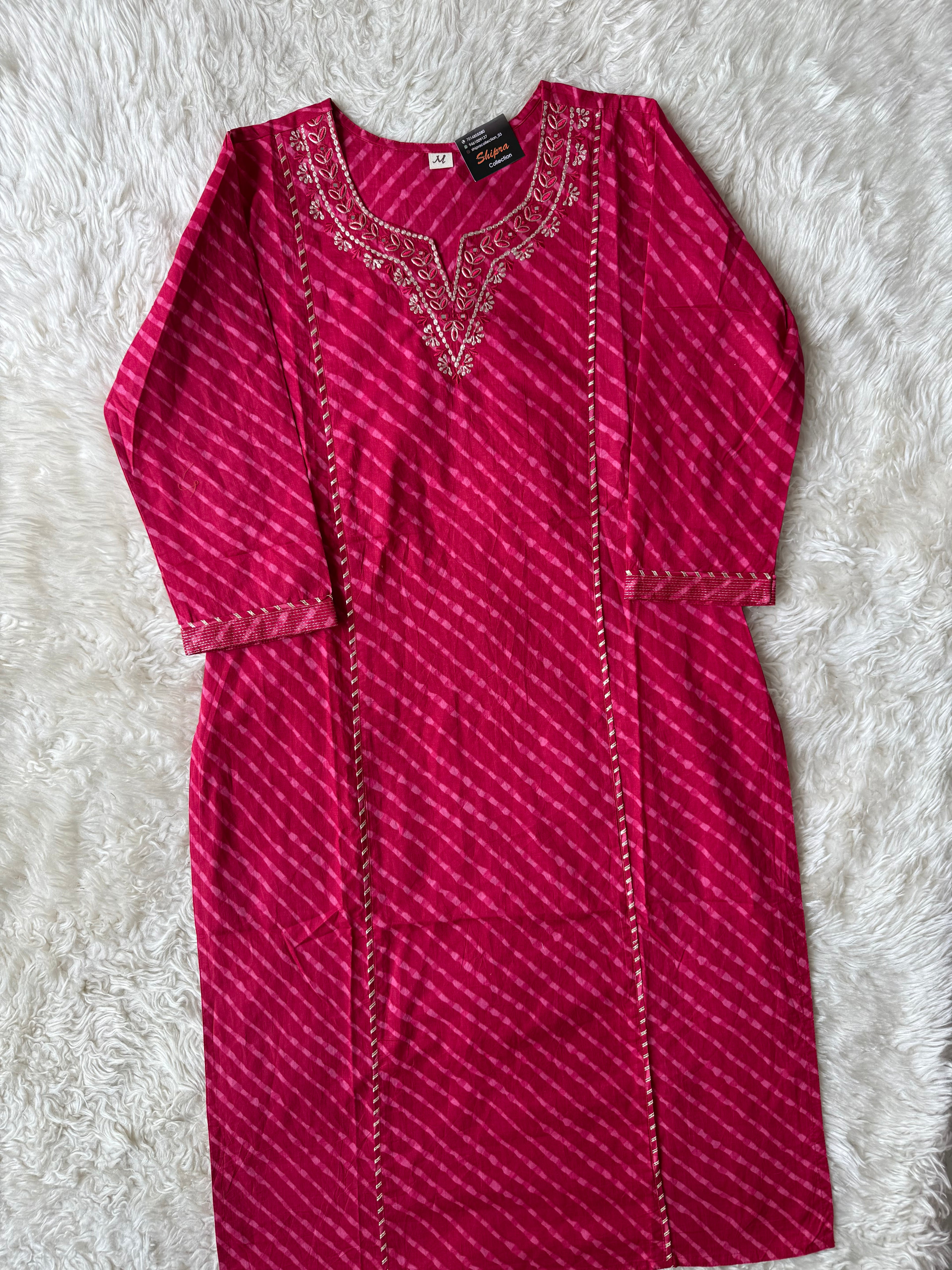 Premium Cotton Lehariya Set