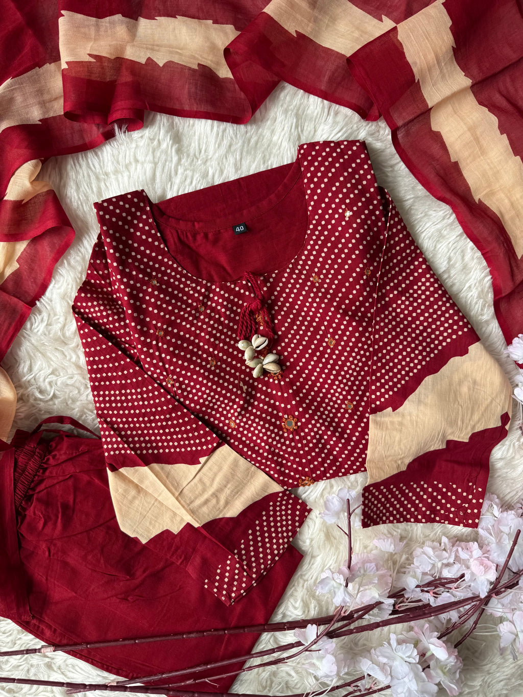 Pure Cotton Kurti Plazo Dupatta Set