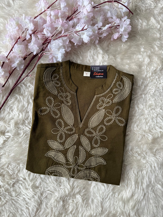 Khadi Cotton Short Kurti