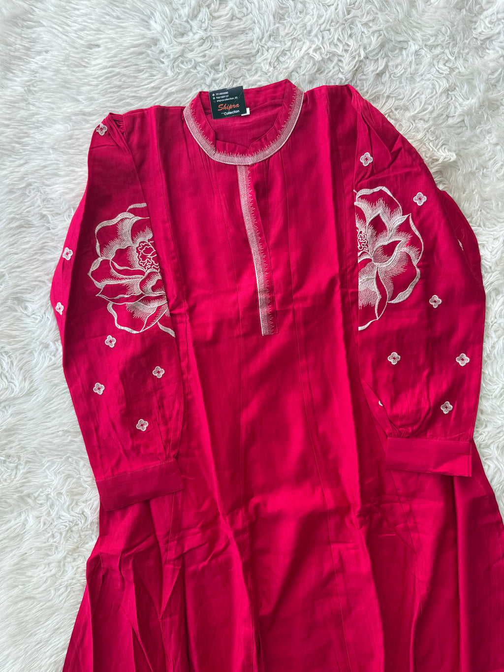 Pure Muslin Silk Kurti Pant Dupatta Set