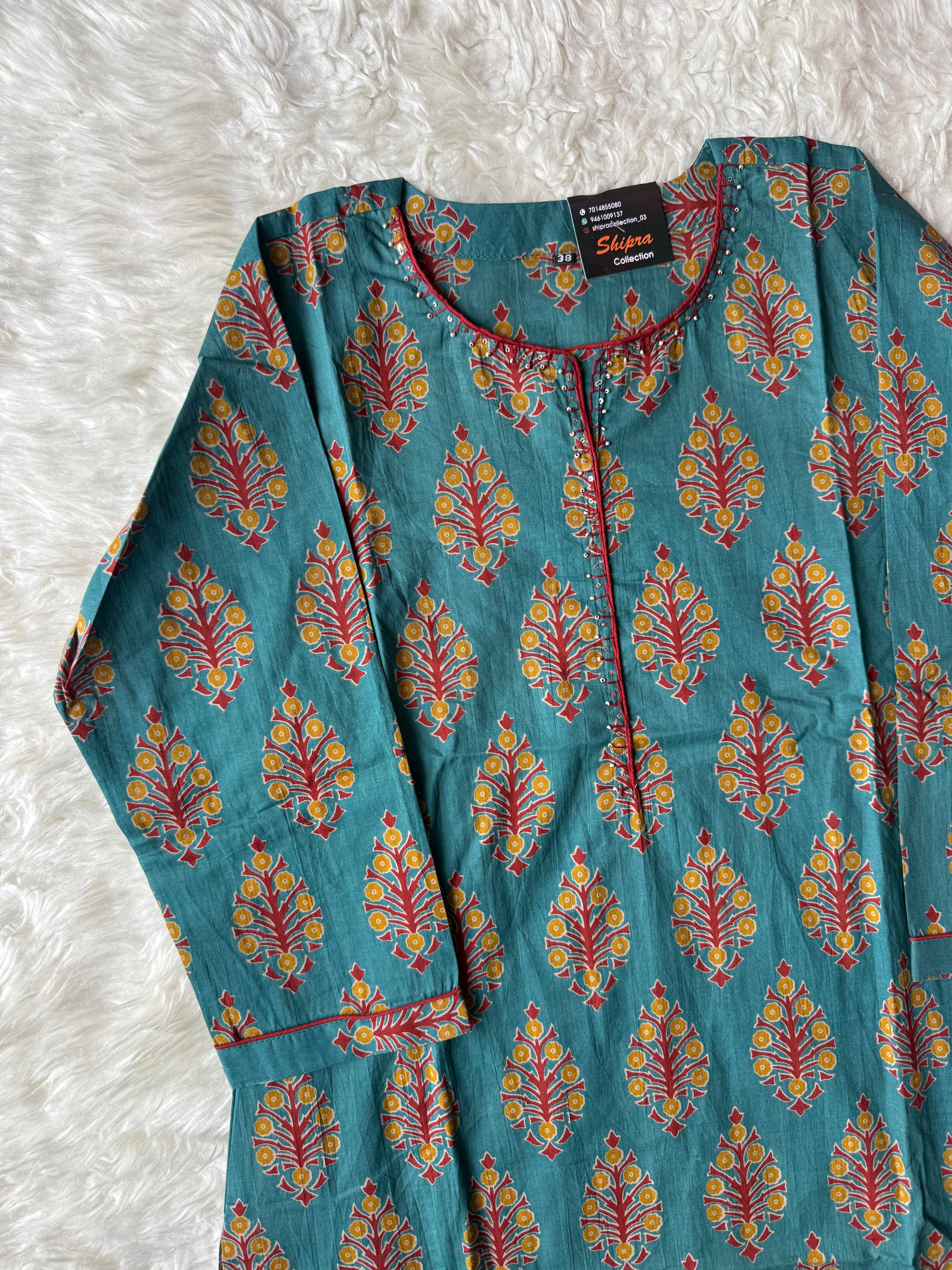 Premium Cotton Kurti Pant Dupatta Set