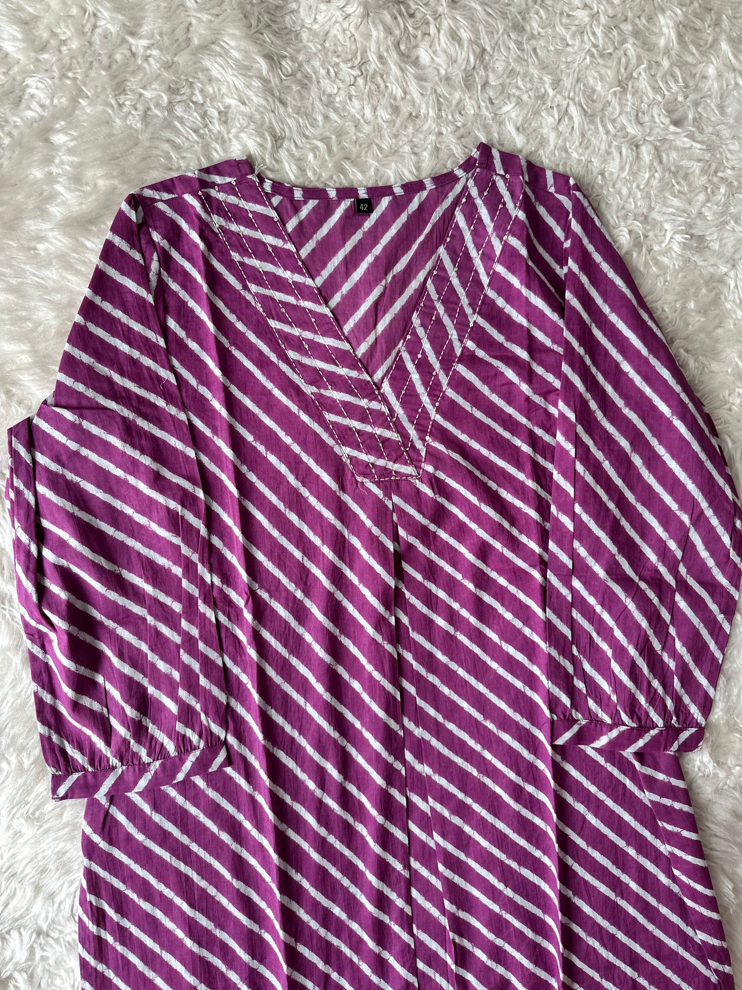 Premium Cotton Lehariya Kurti