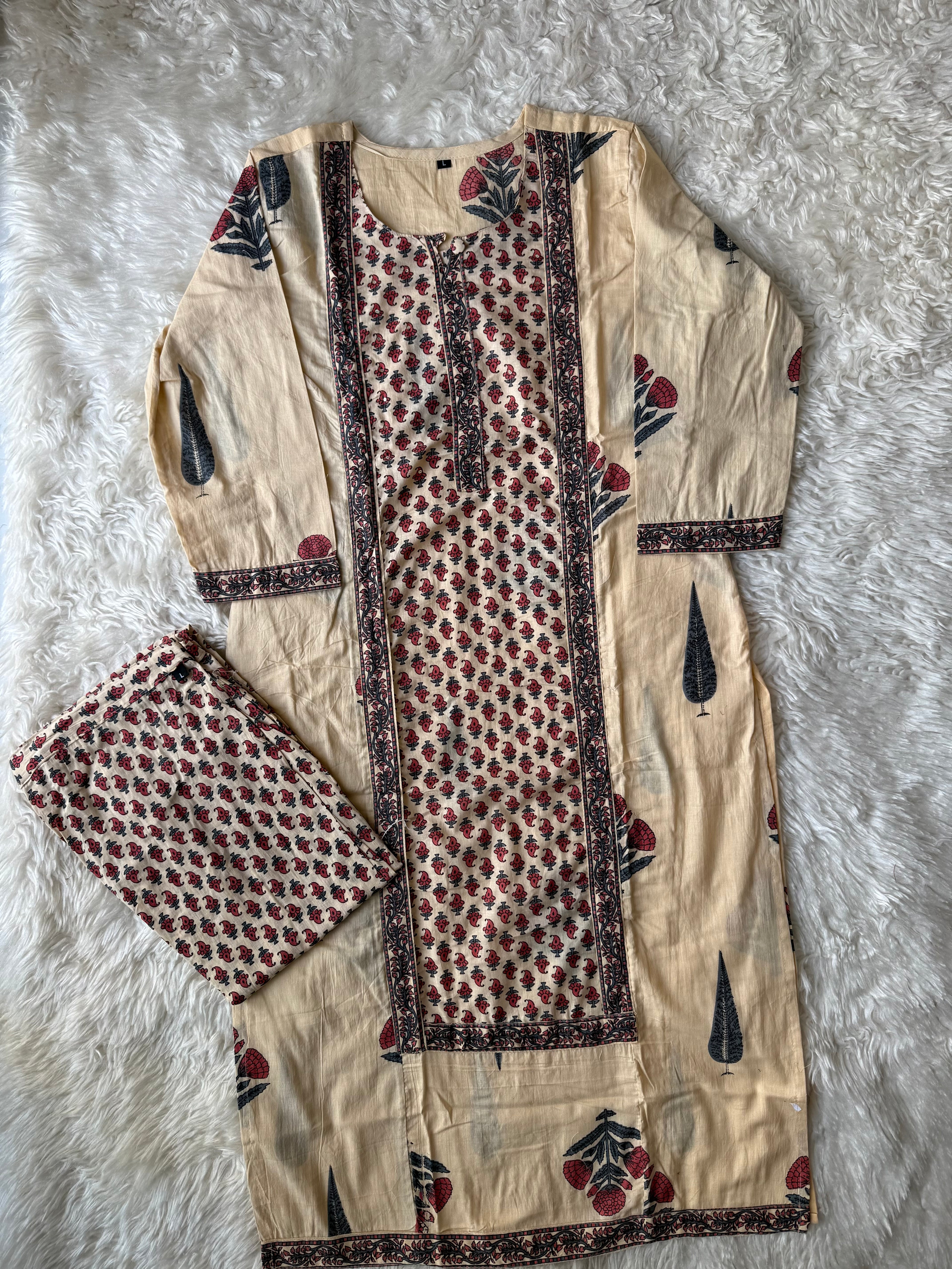 Cotton Kurti Pant Set