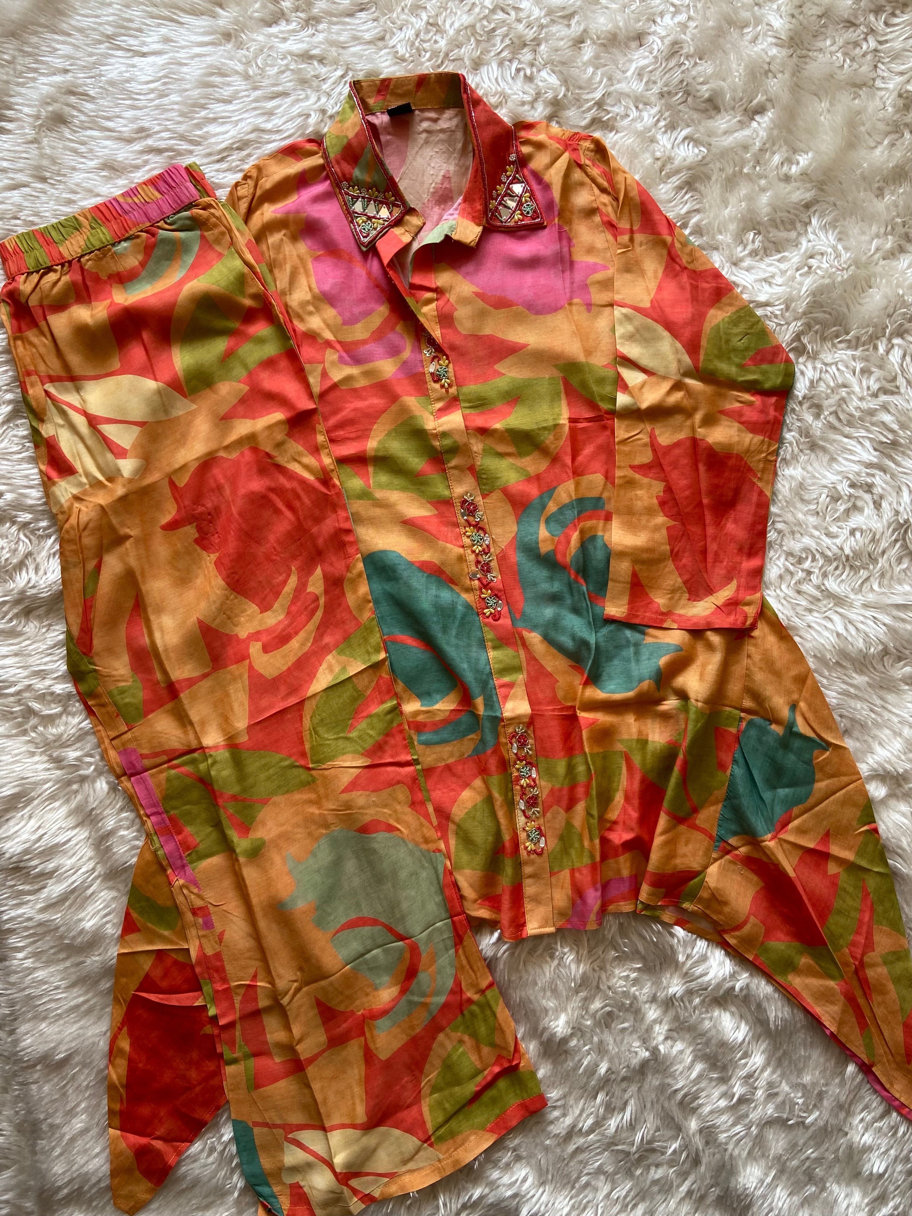 Premium Muslin Silk co-ord Set