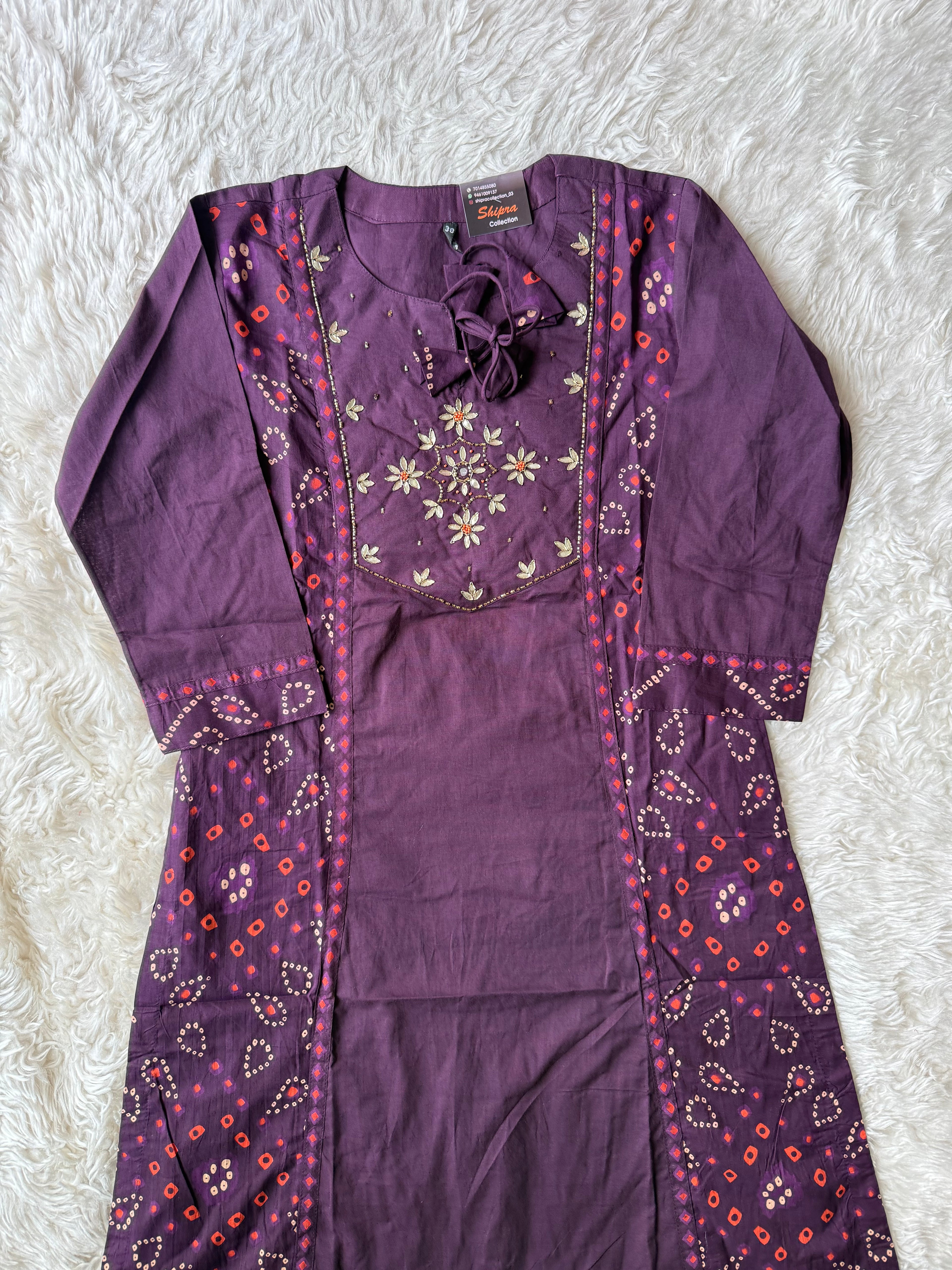 Premium Cotton Bandhani Set