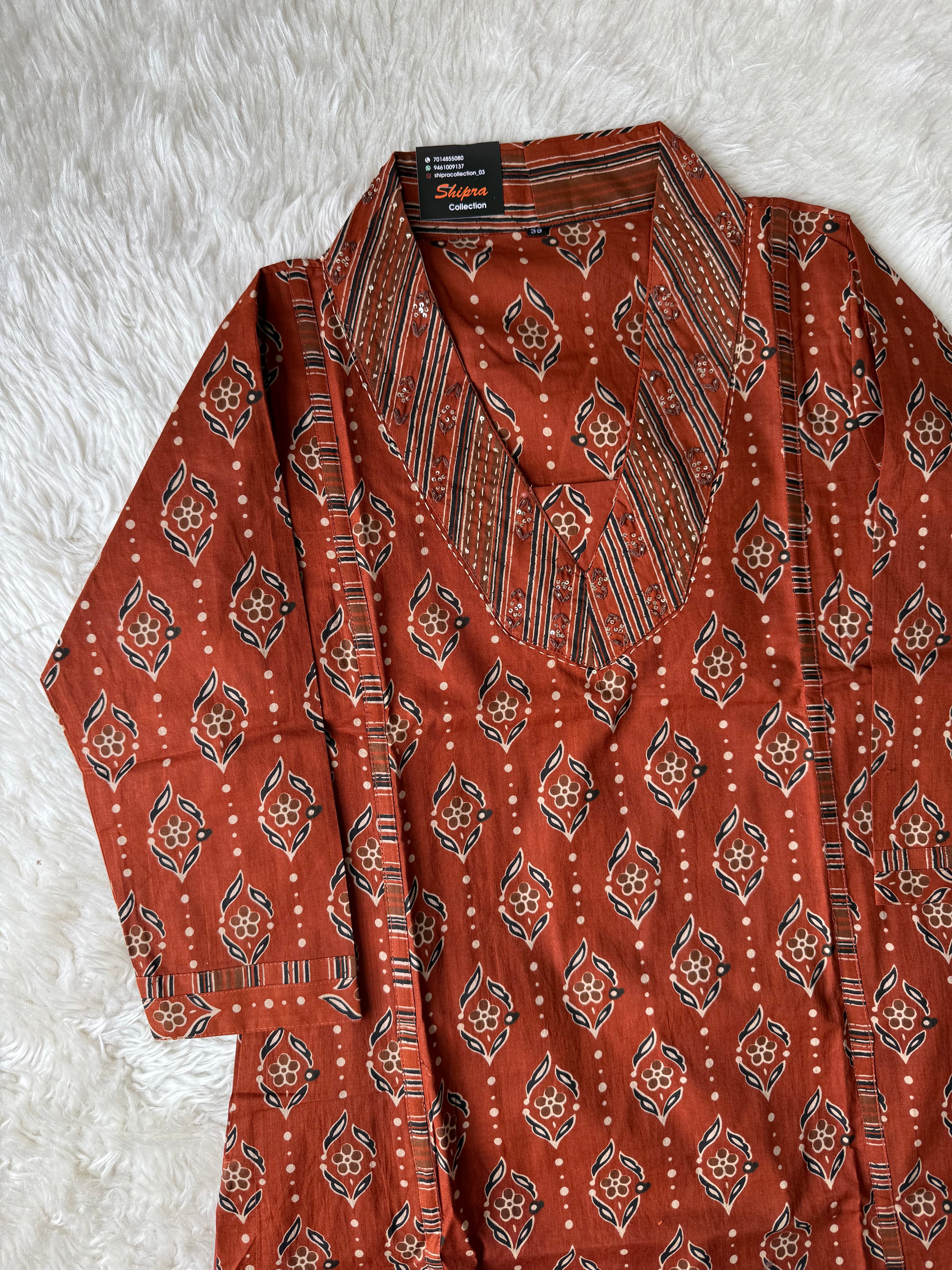 Premium Cotton Kurti Pant Dupatta Set