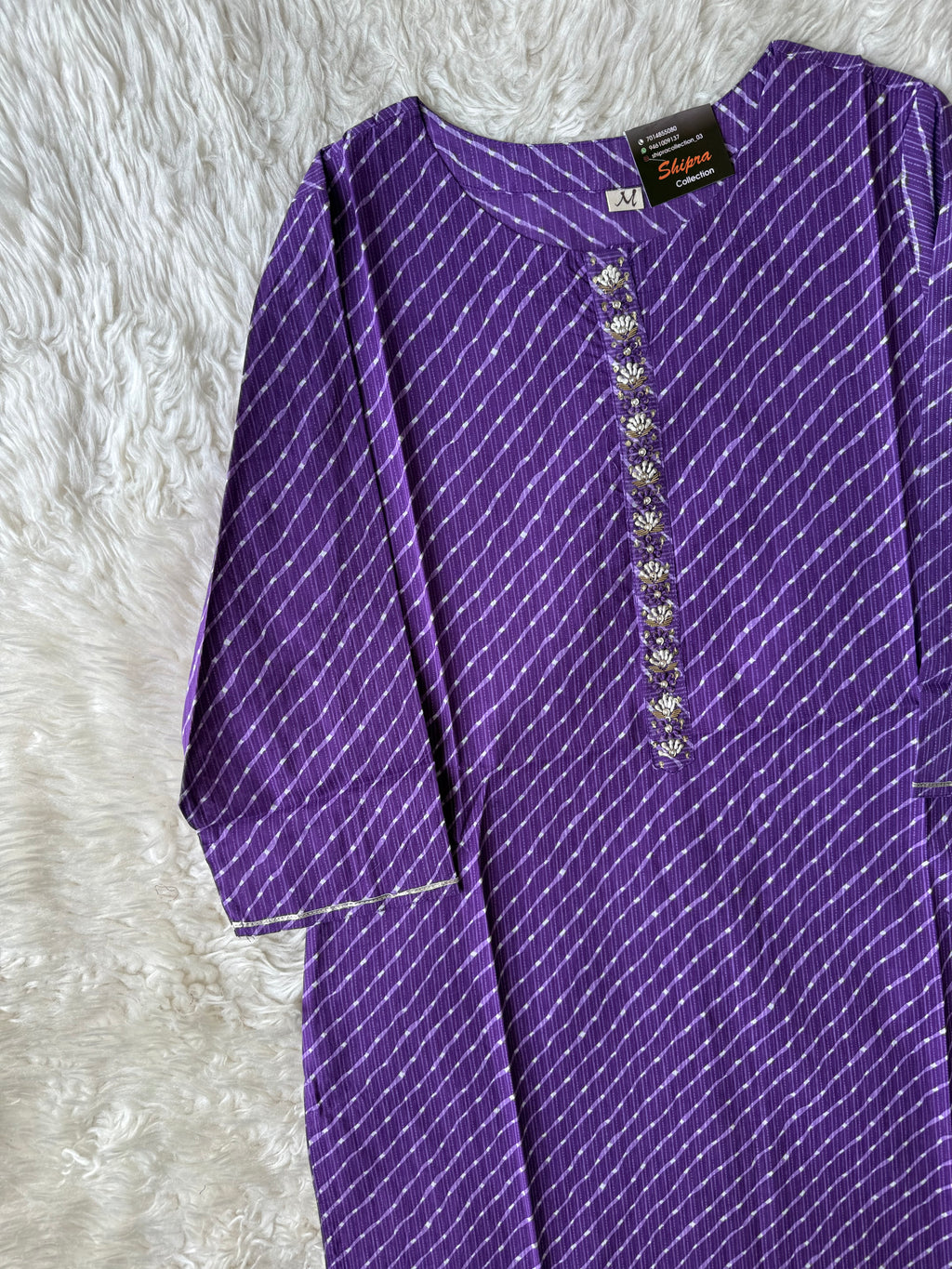 Premium Cotton Lehariya Kurti