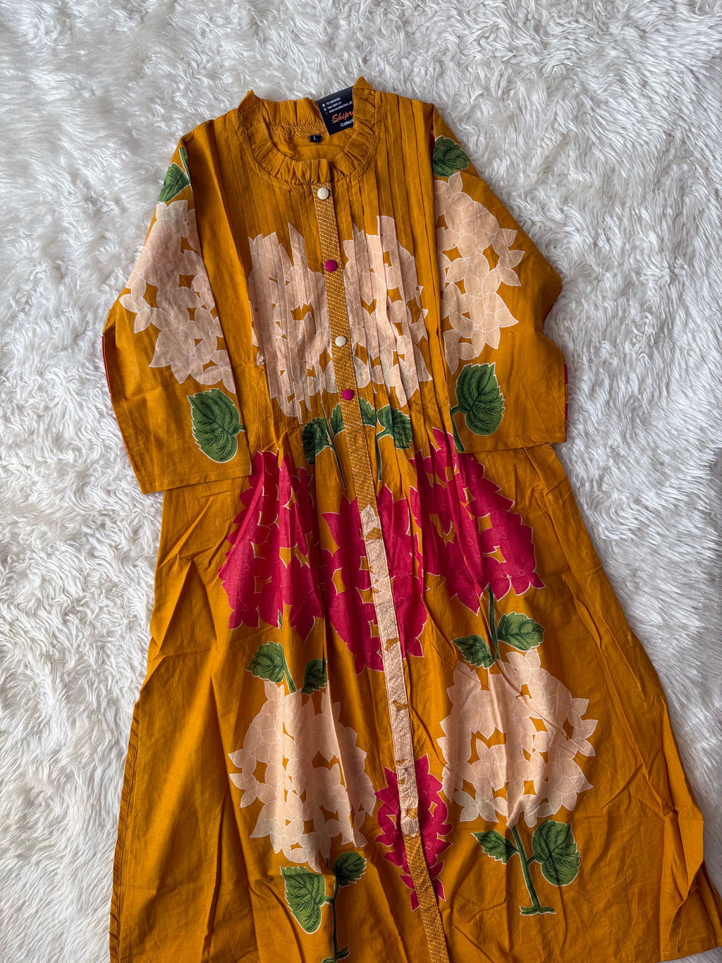 Cotton A-line Kurti Pant Set