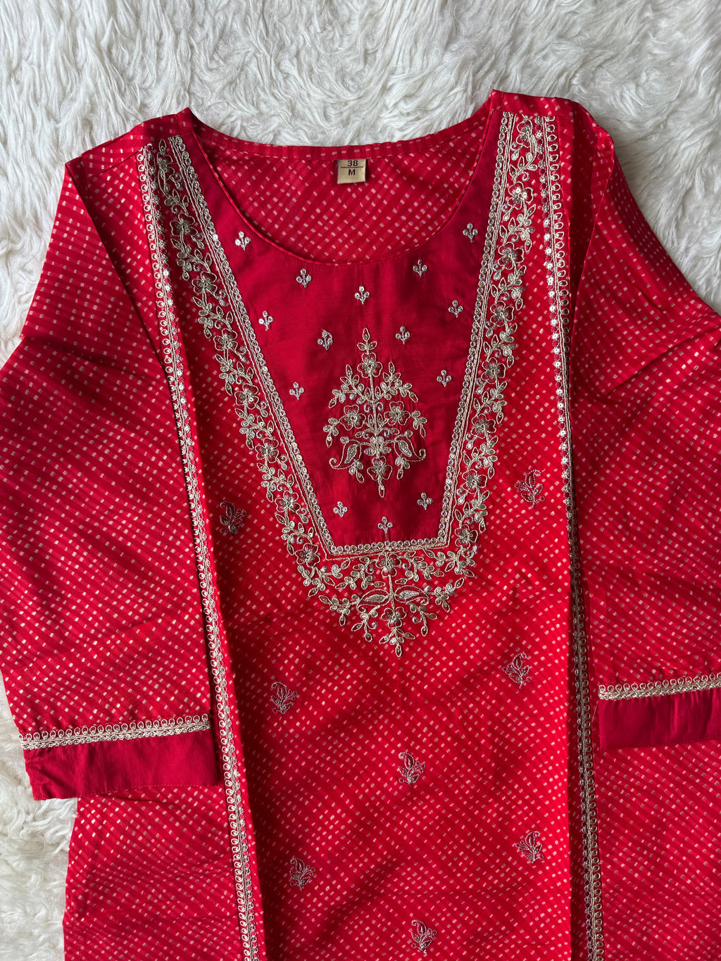 Pure Muslin Silk Kurti Pant Dupatta Set