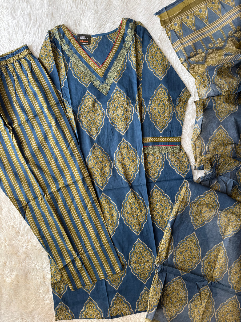 Premium Cotton Kurti Pant Dupatta Set