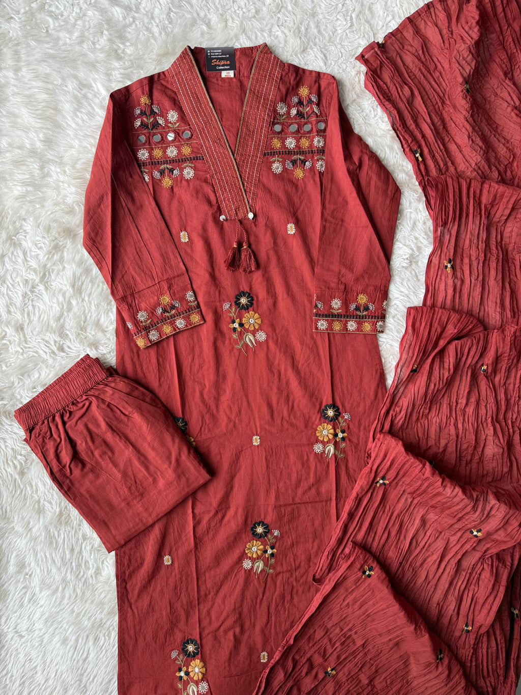 Premium Cotton Kurti Pant Dupatta Set