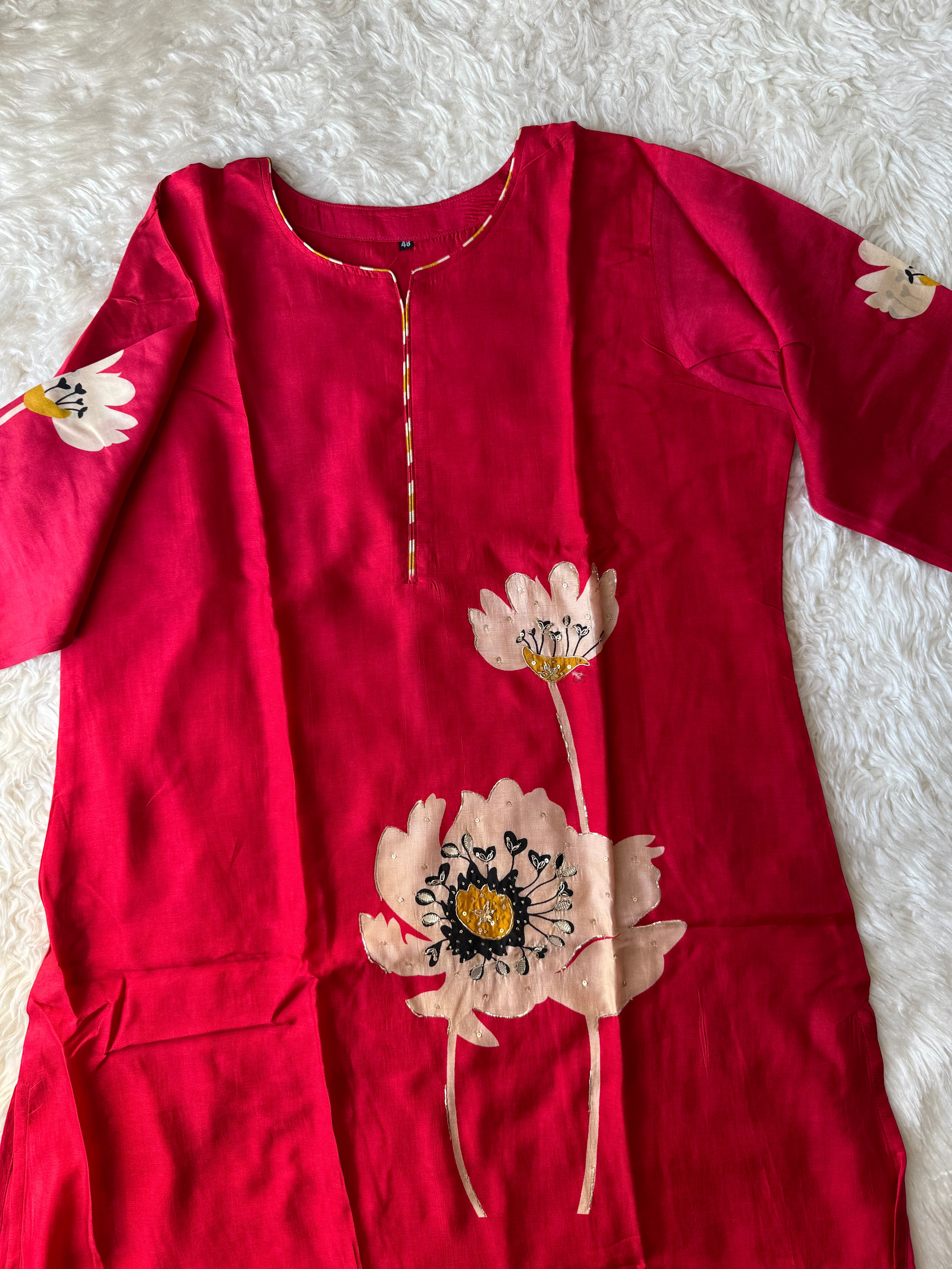 “Plus Size” Russian Silk Kurti Pant Dupatta Set
