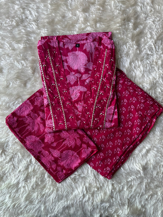 Budget Friendly FLARE Kurti Pant Dupatta Set