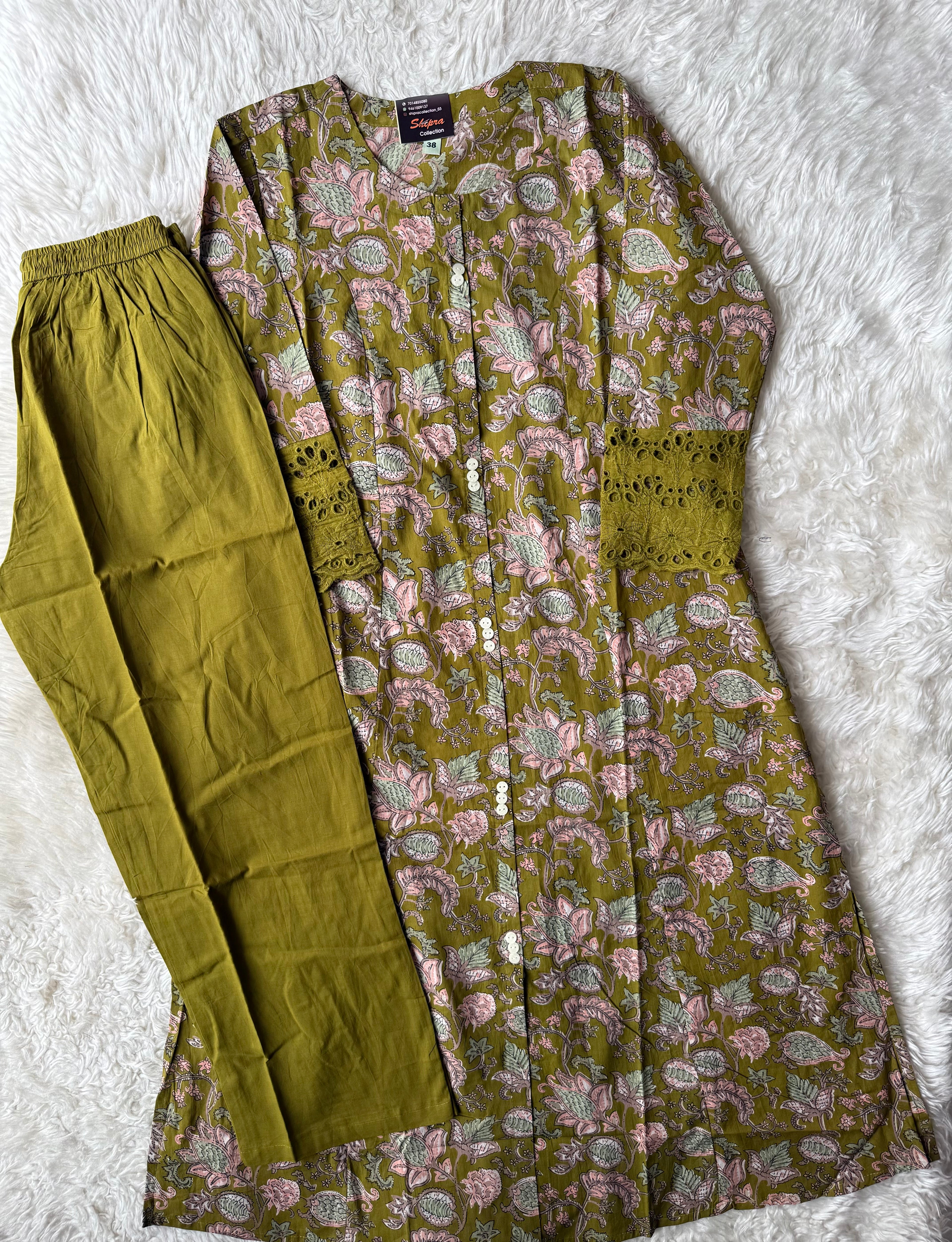 Pure Cotton Kurti Pant Set