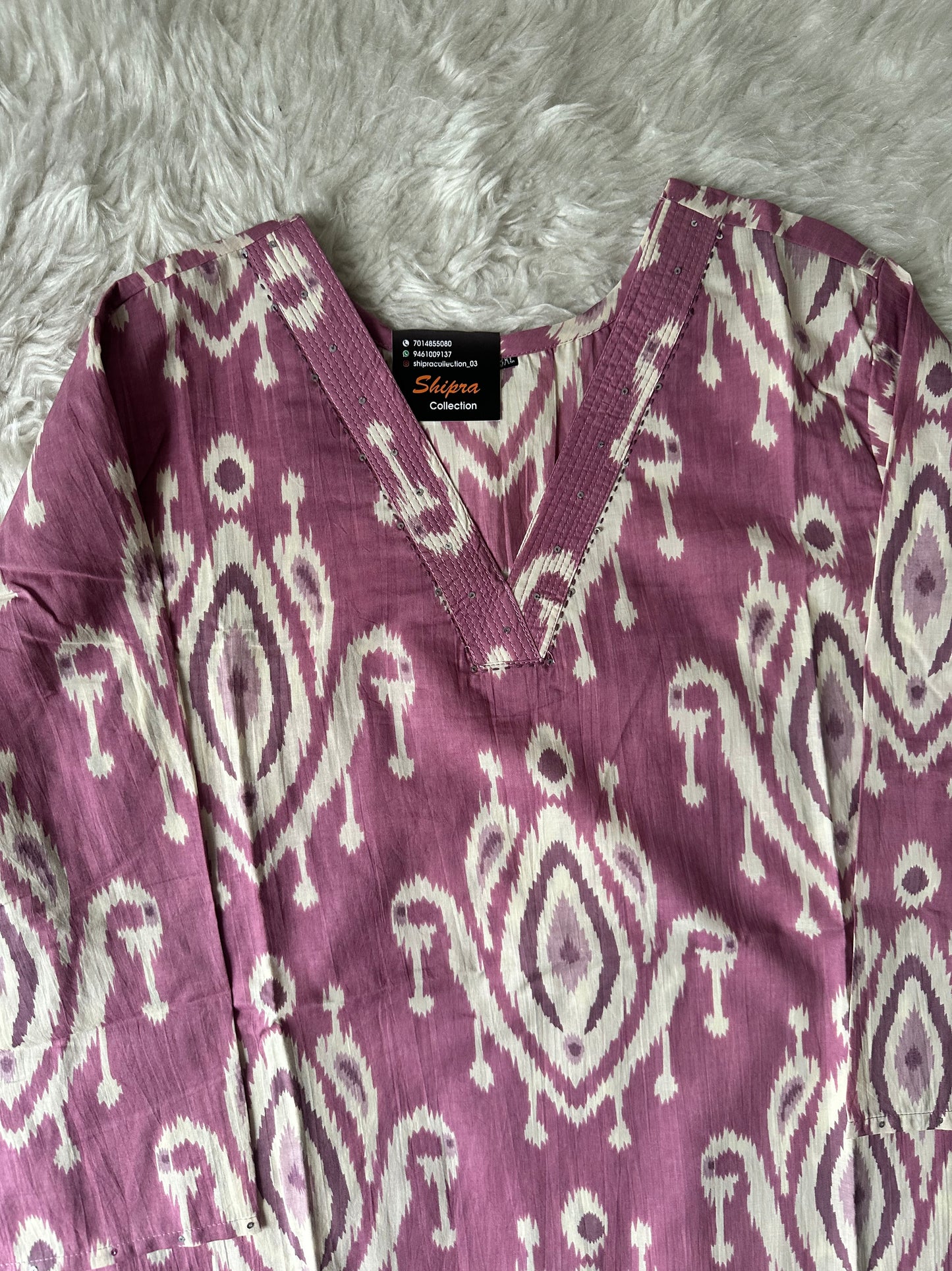 Premium Cotton V neck Kurti