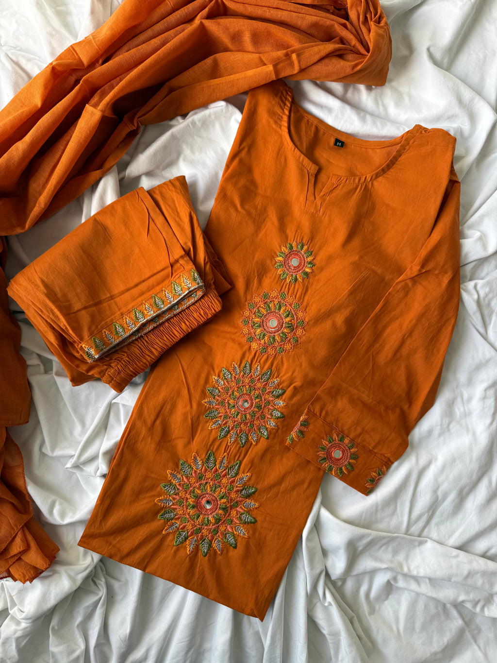 Budget Friendly Kurti Pant Dupatta Set
