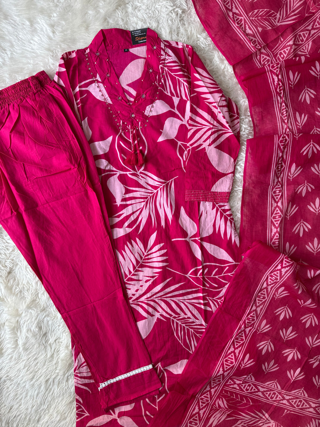 Budget Friendly Kurti Pant Dupatta Set
