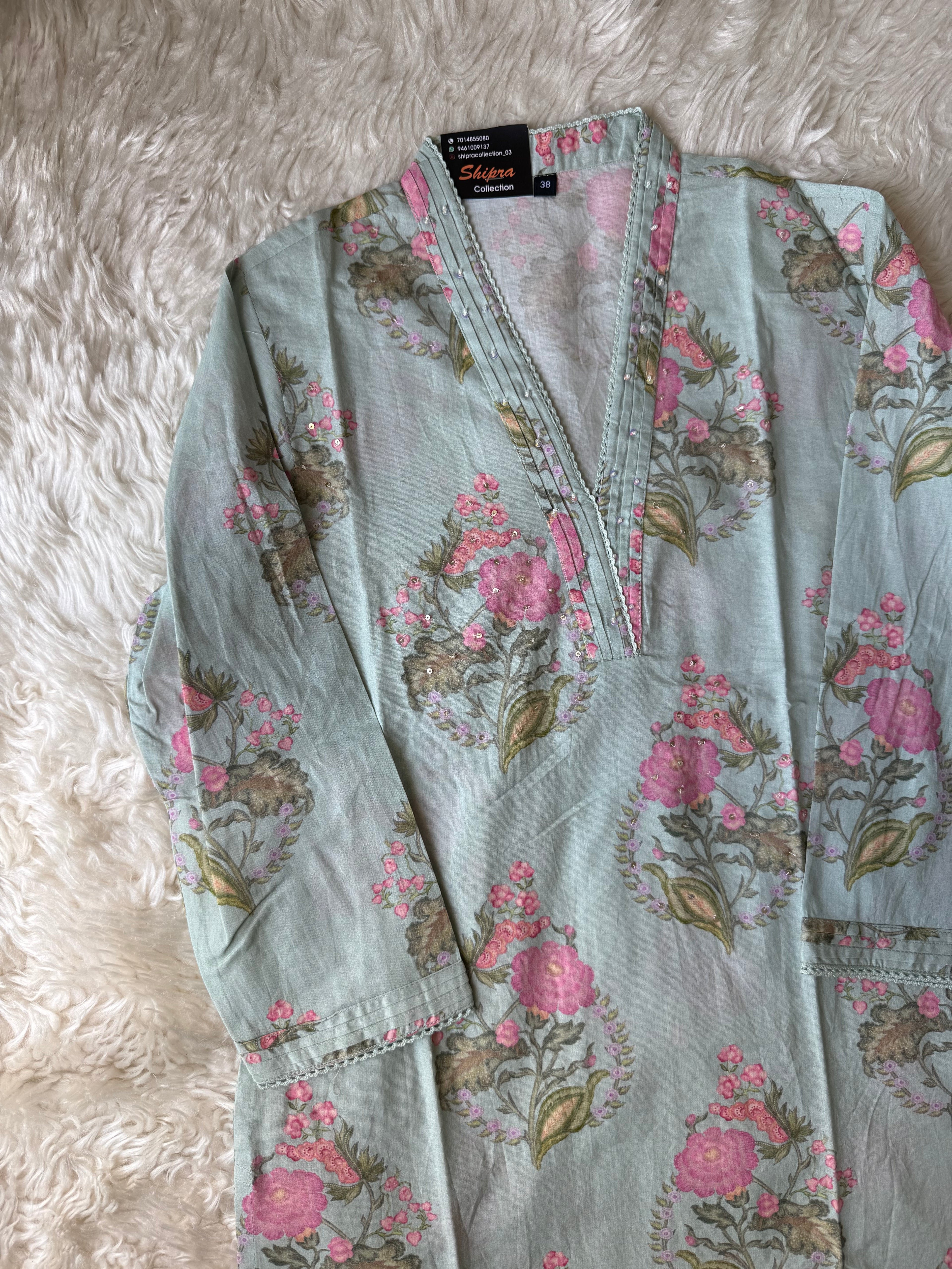 Premium Cotton Kurti Pant Dupatta Set