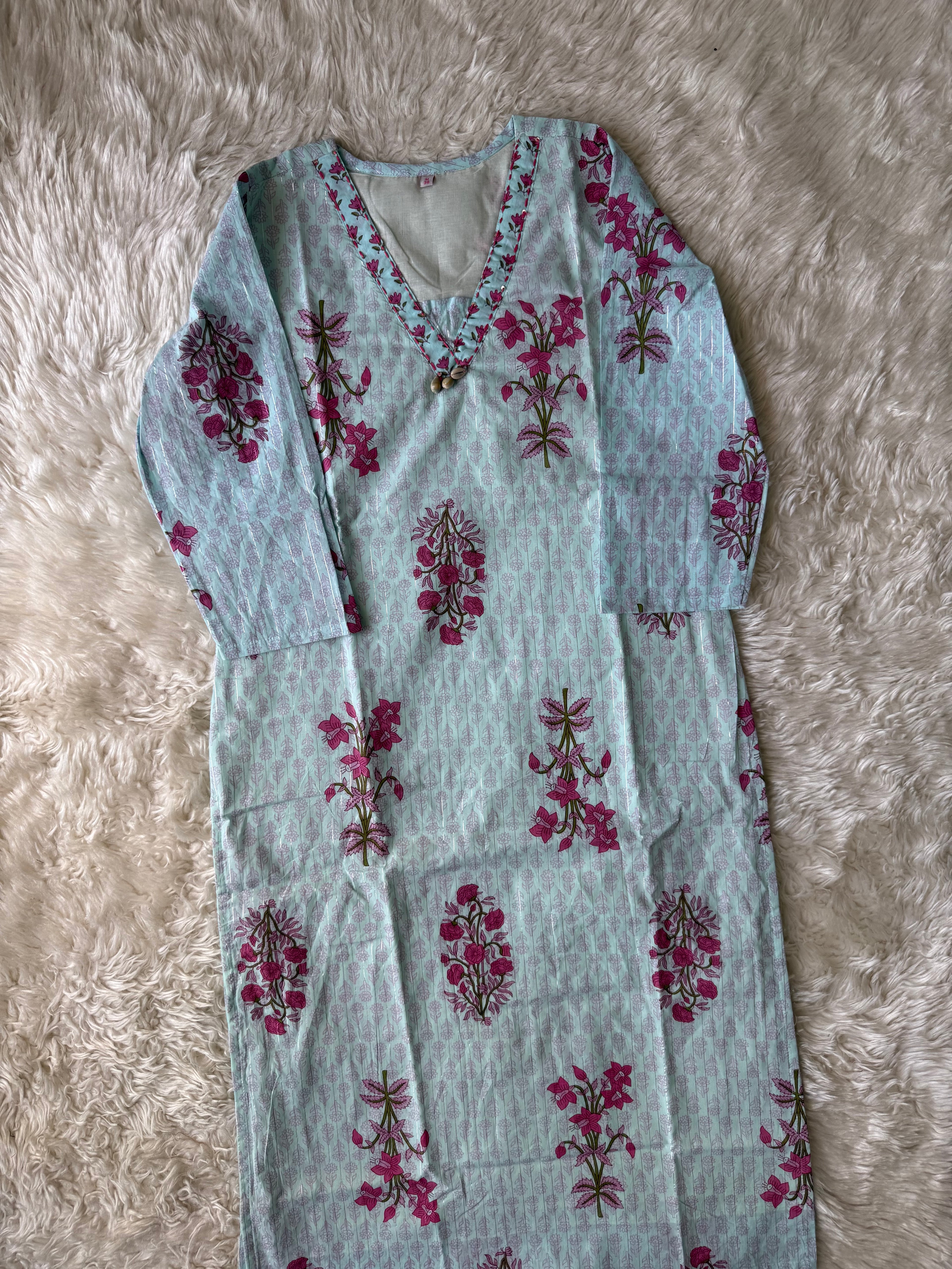 Premium Cotton Kurti Pant Dupatta Set