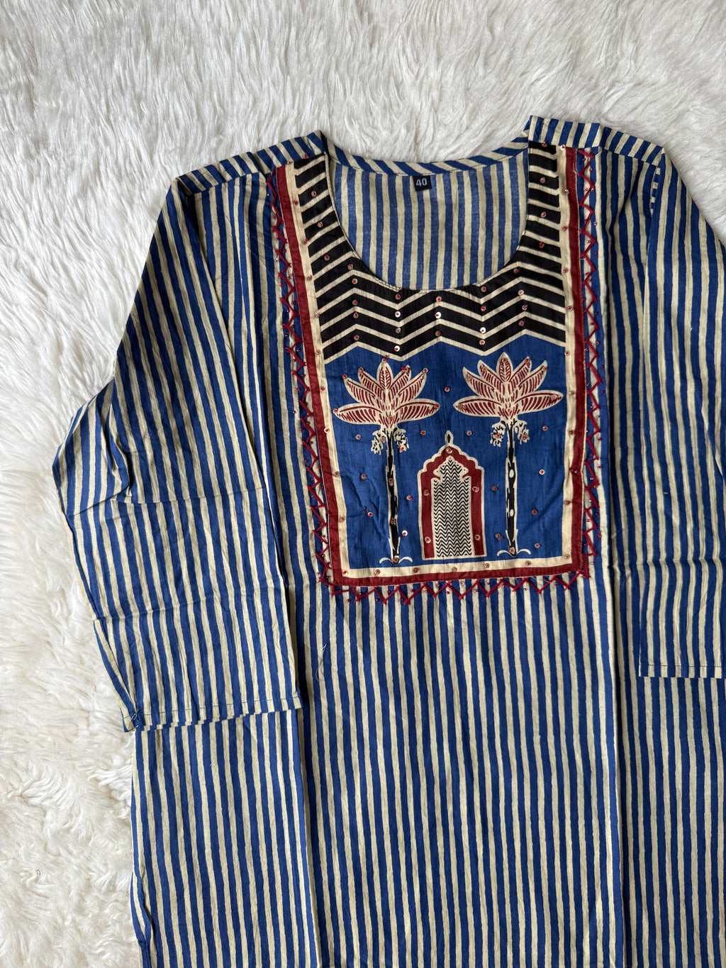 Pure Cotton Kurti Pant Dupatta Set