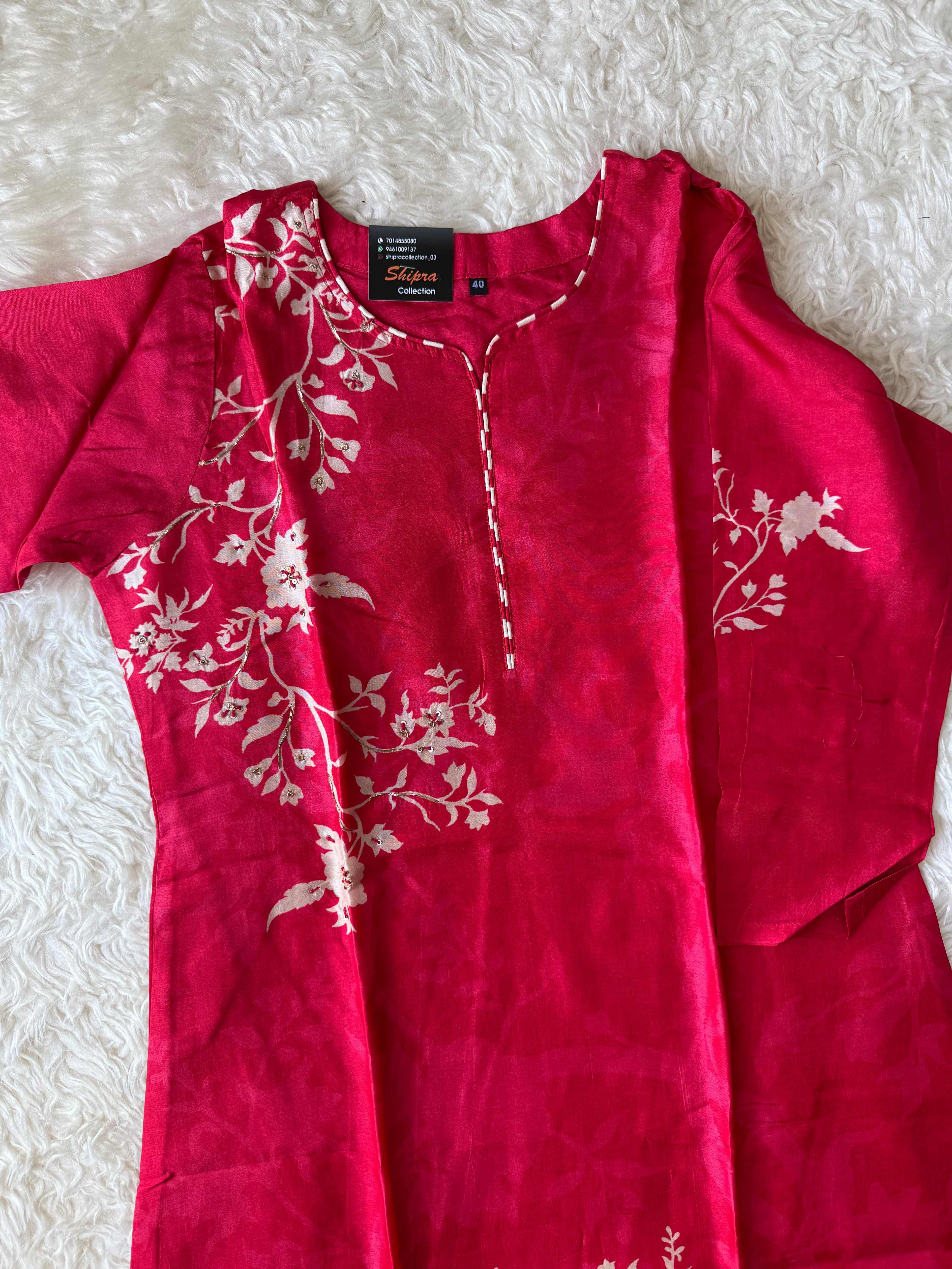 Tussar Silk Kurti Pant Dupatta Set