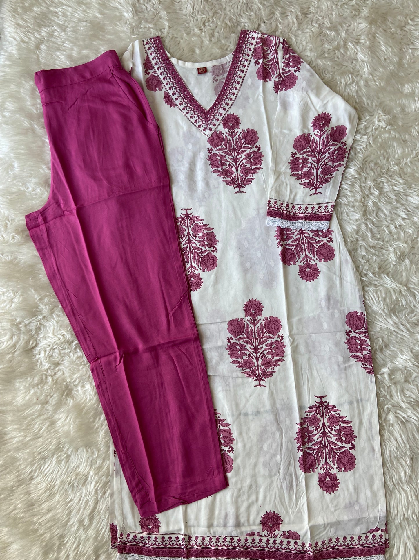 Rayon Kurti Pant Set