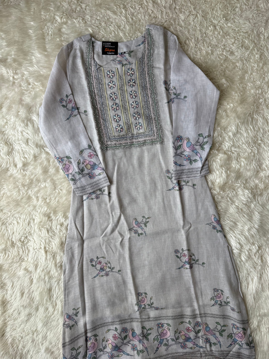 Linen Kurti Pant Dupatta Set