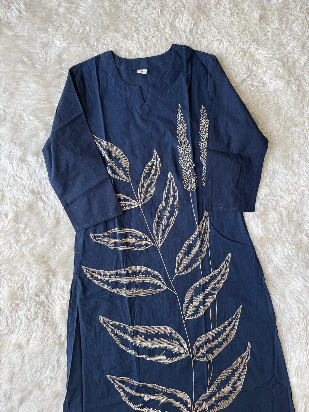 Slub Cotton Kurti Plazo Pant Set