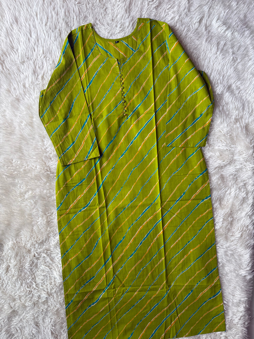 Premium Cotton Lehariya Kurti