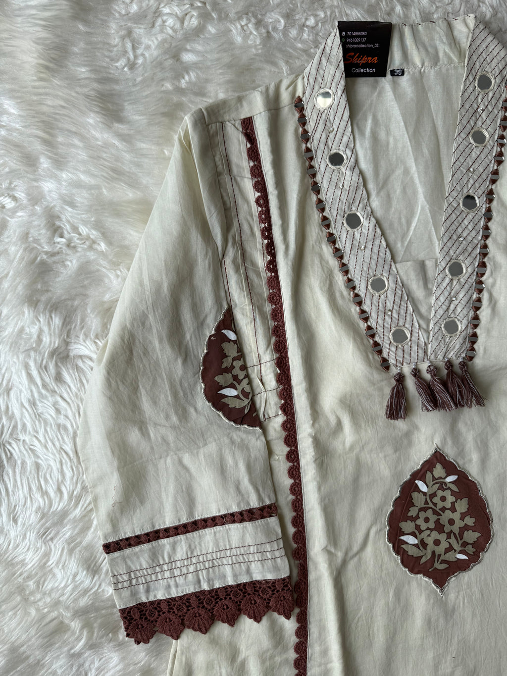 Premium Cotton Aline Kurti Plazo Dupatta Set