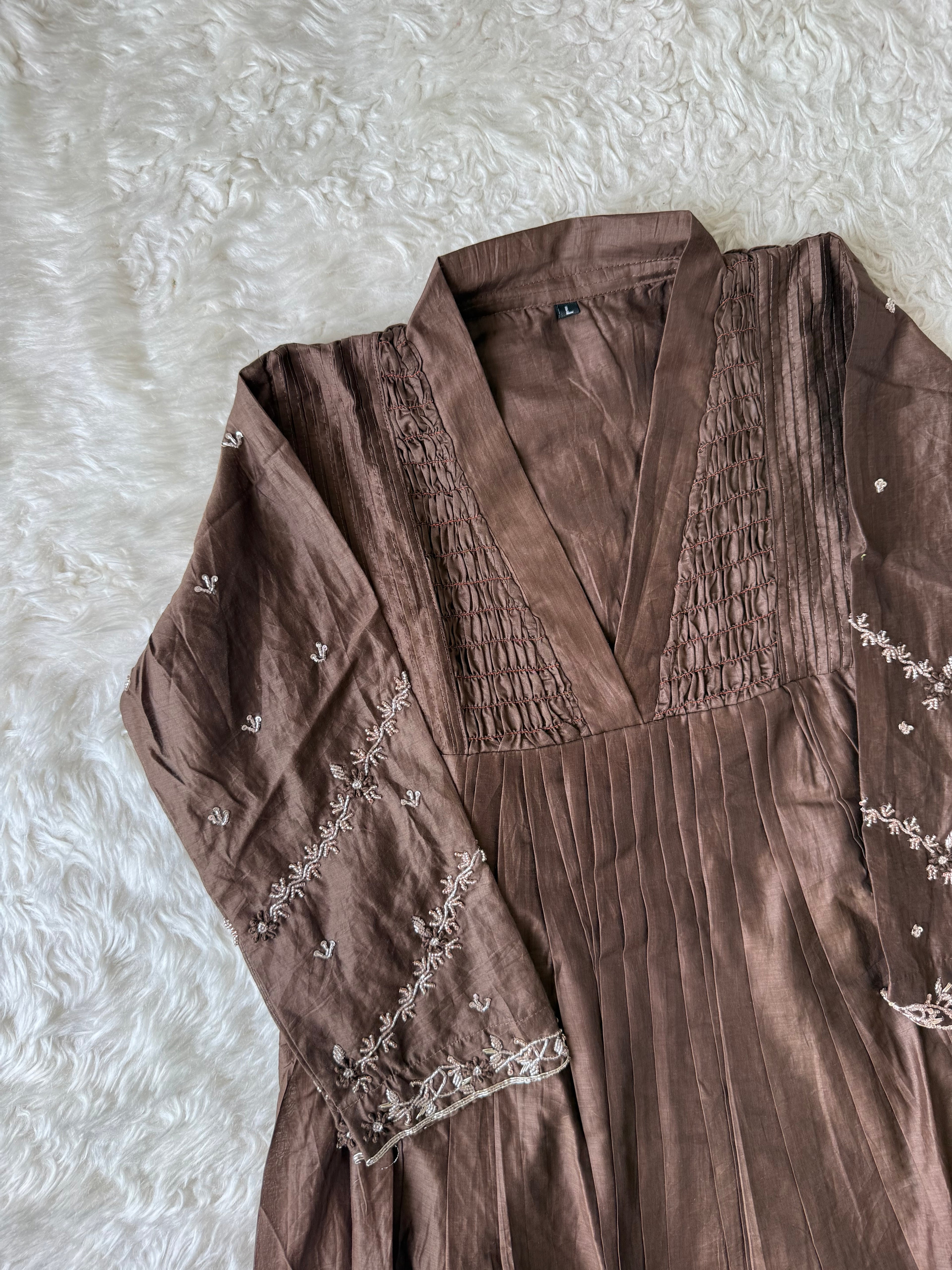 Mul Chanderi Kurti Pant Dupatta Set