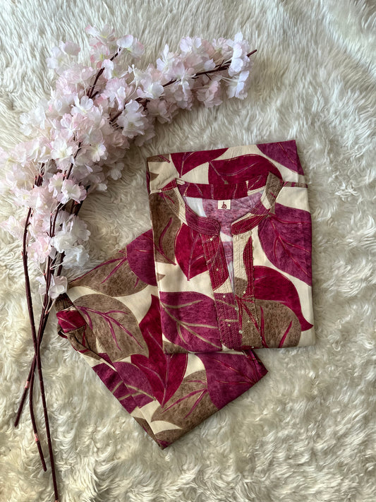Soft Rayon Kurti Pant Set