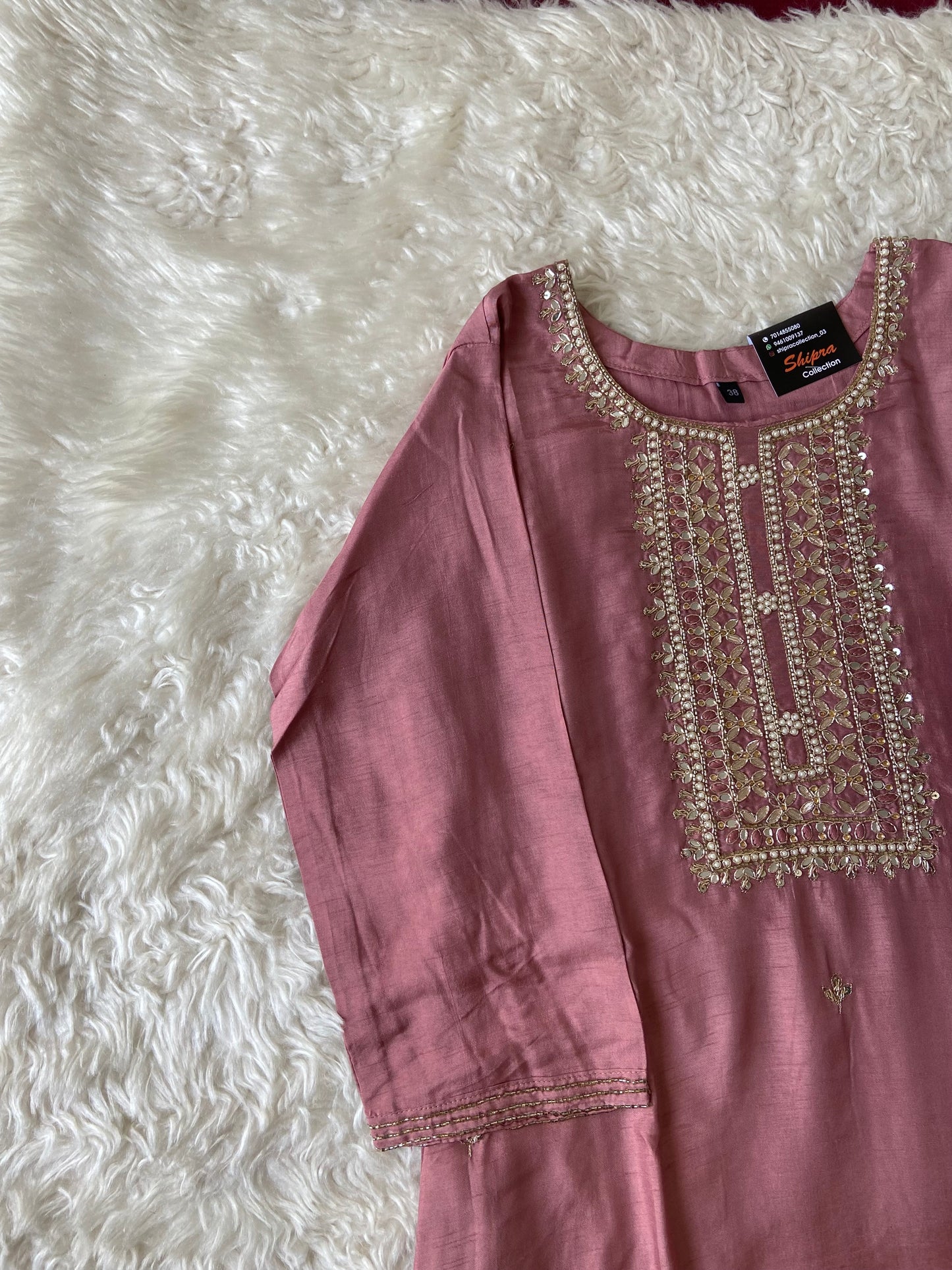 Pure Silk Kurti Pant Dupatta Set