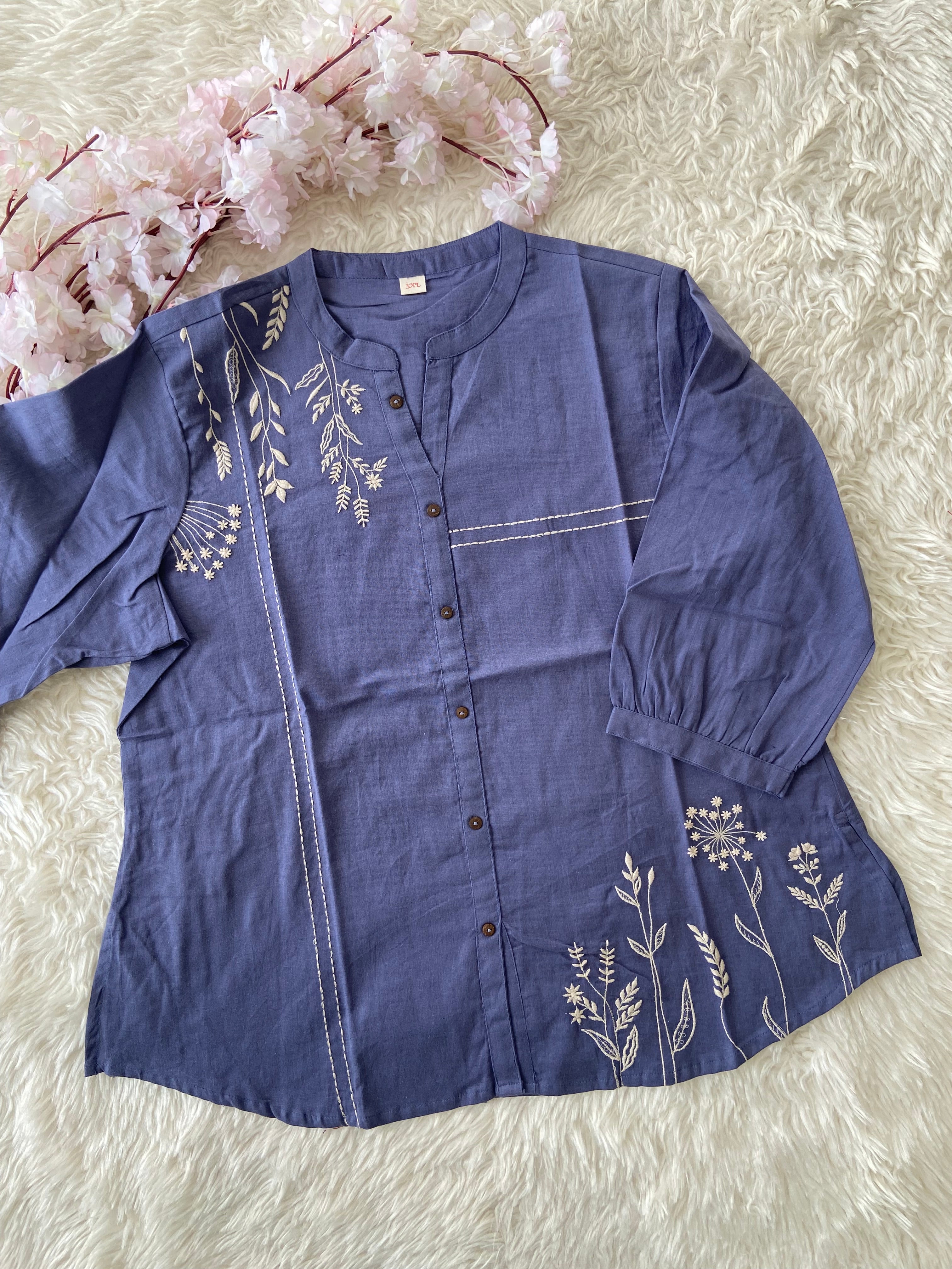 “Plus Size” Khadi Cotton Short Kurti