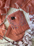 Mul Chanderi Kurti Pant Dupatta Set