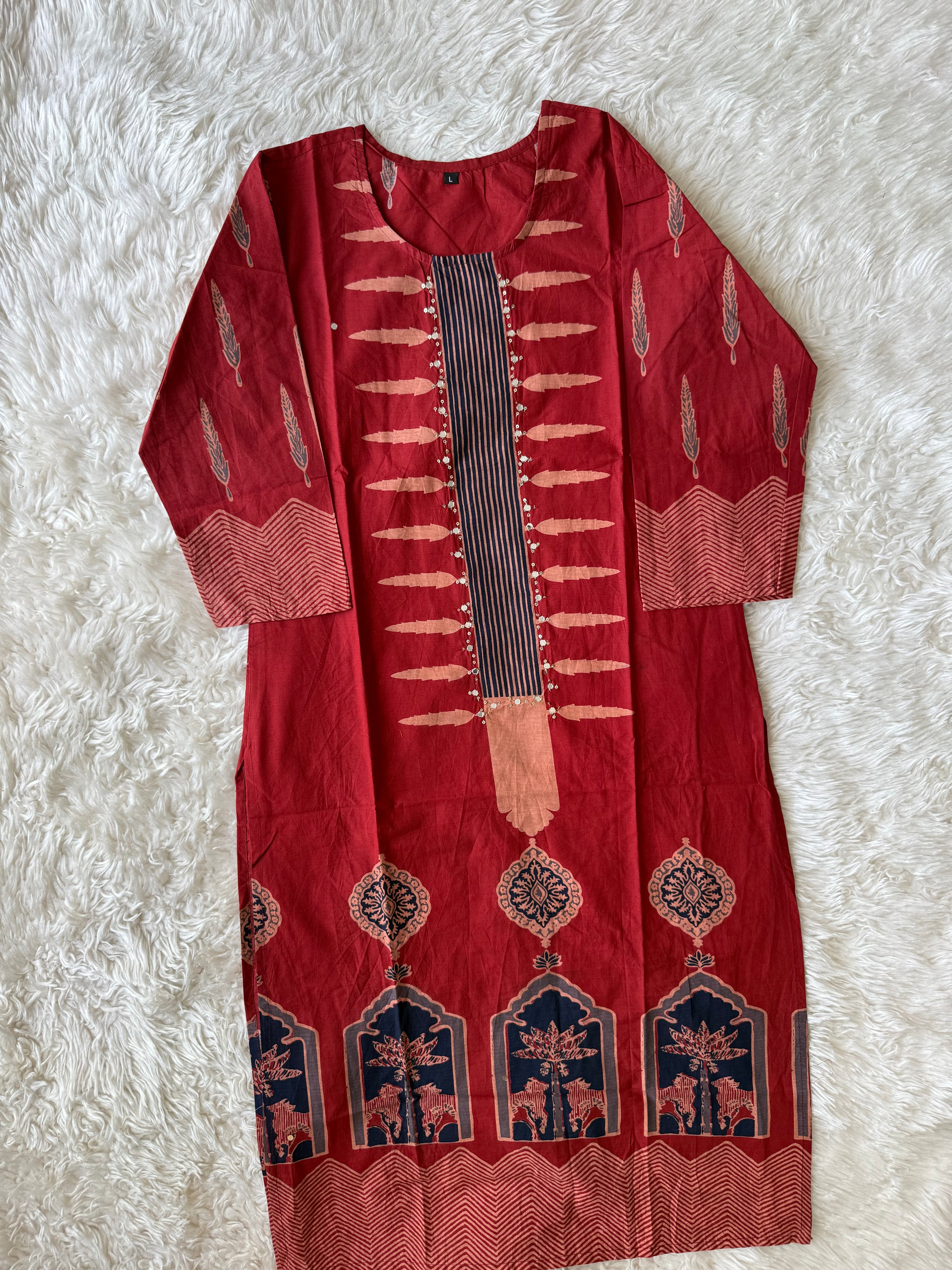 Budget Friendly Kurti Pant Dupatta Set
