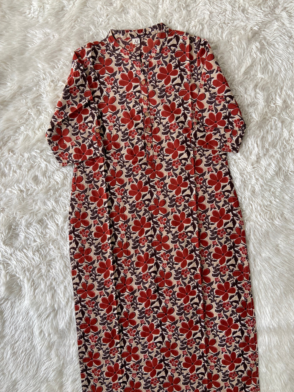 Premium Cotton Elbow Sleeves Kurti