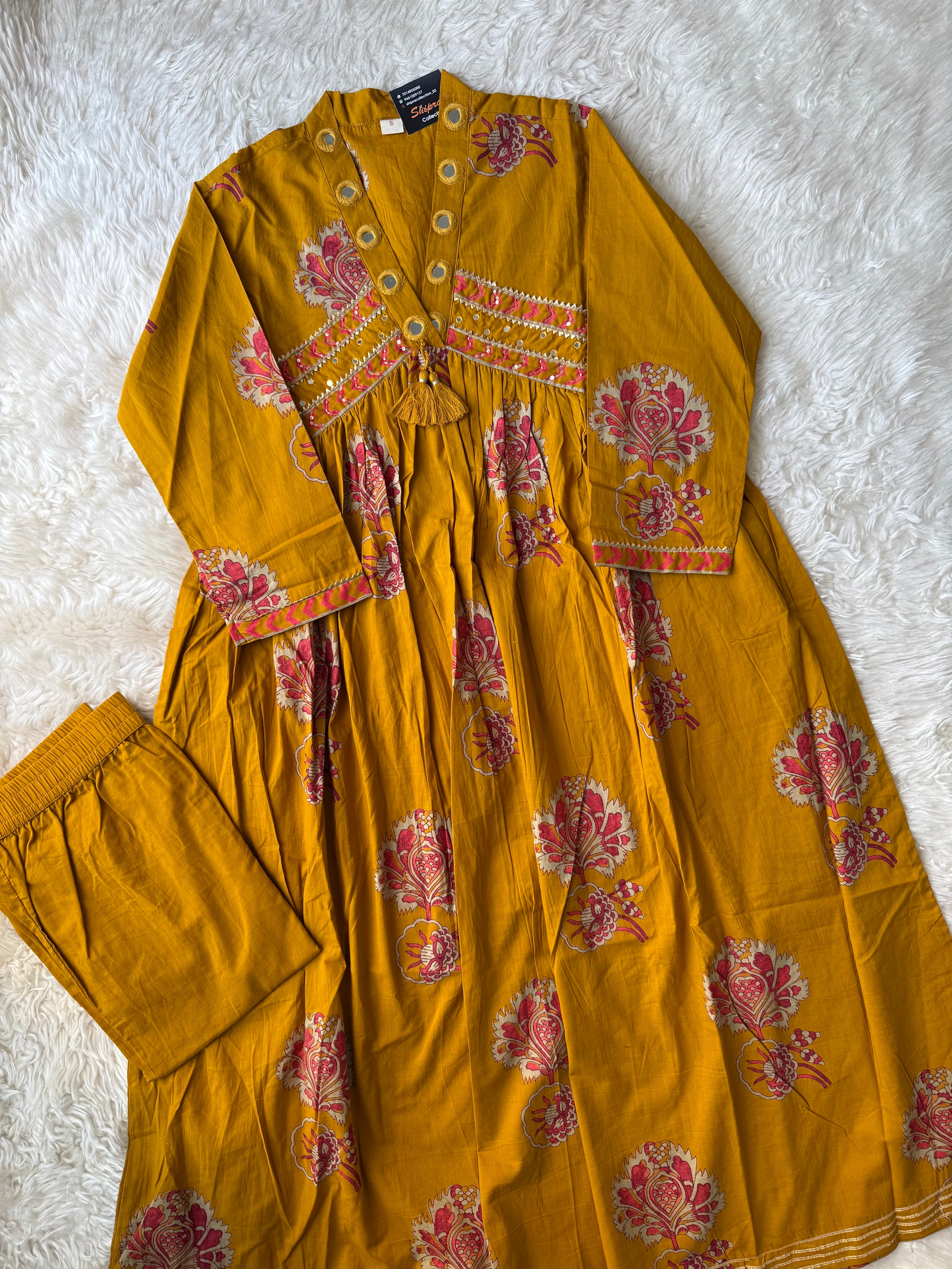 Premium Cotton Flare Kurti Pant Set