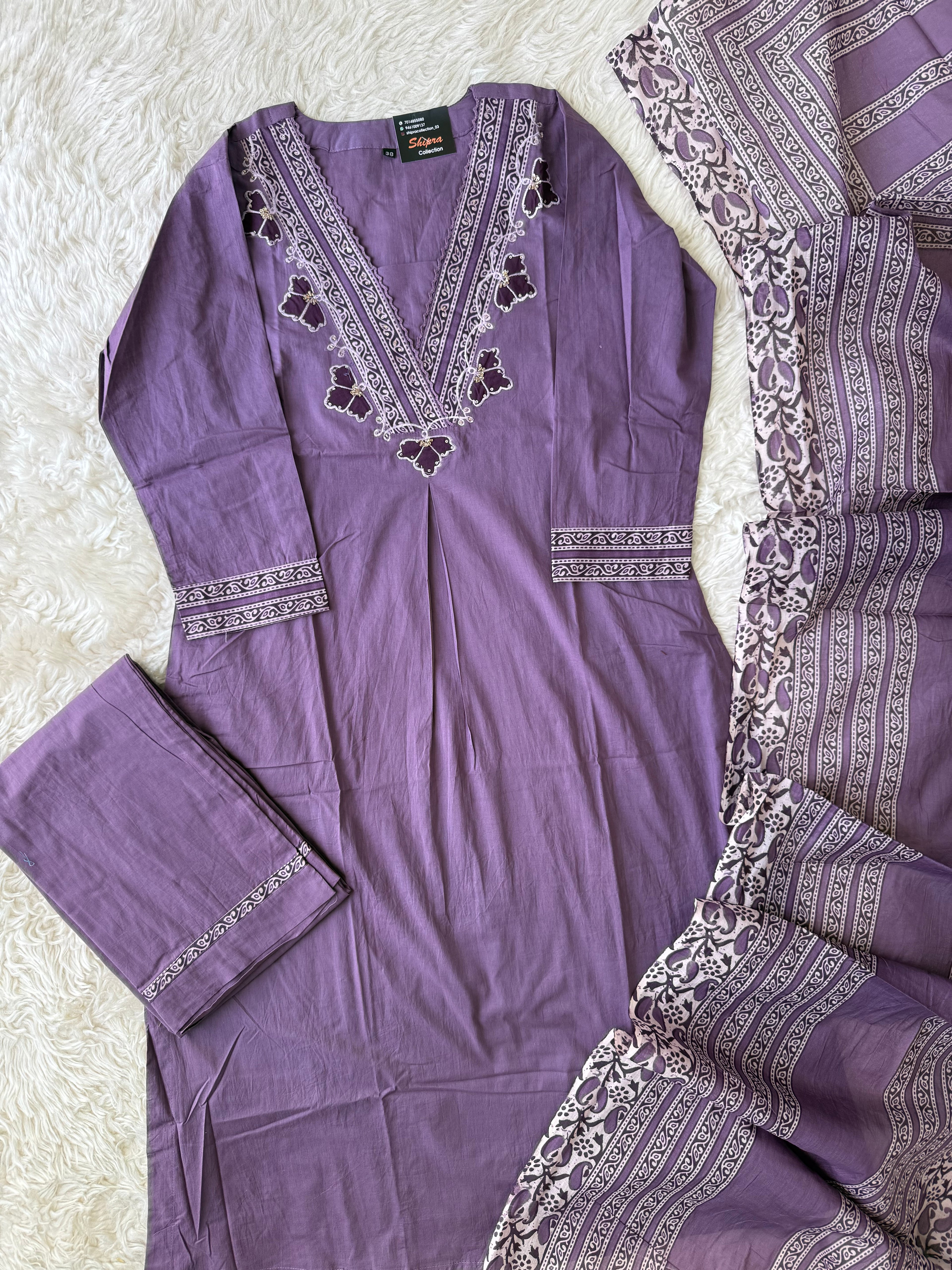 Premium Cotton Kurti Pant Dupatta Set