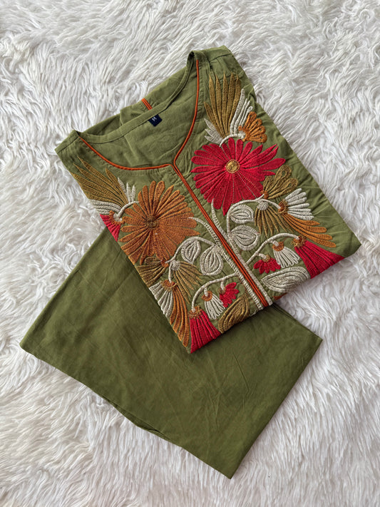 Cotton FLARE Kurti Pant Set