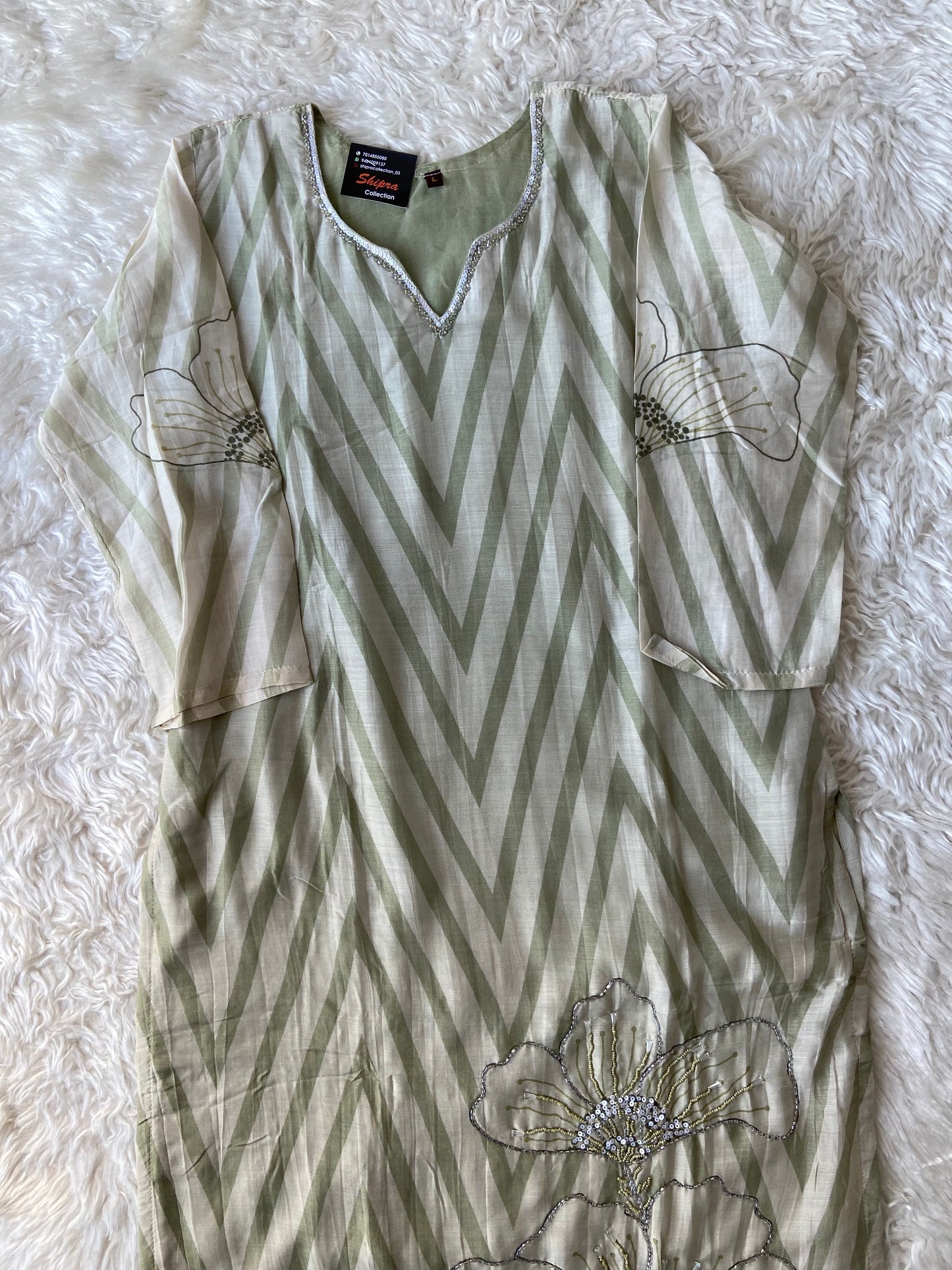 Pure Silk Kurti Pant Dupatta Set