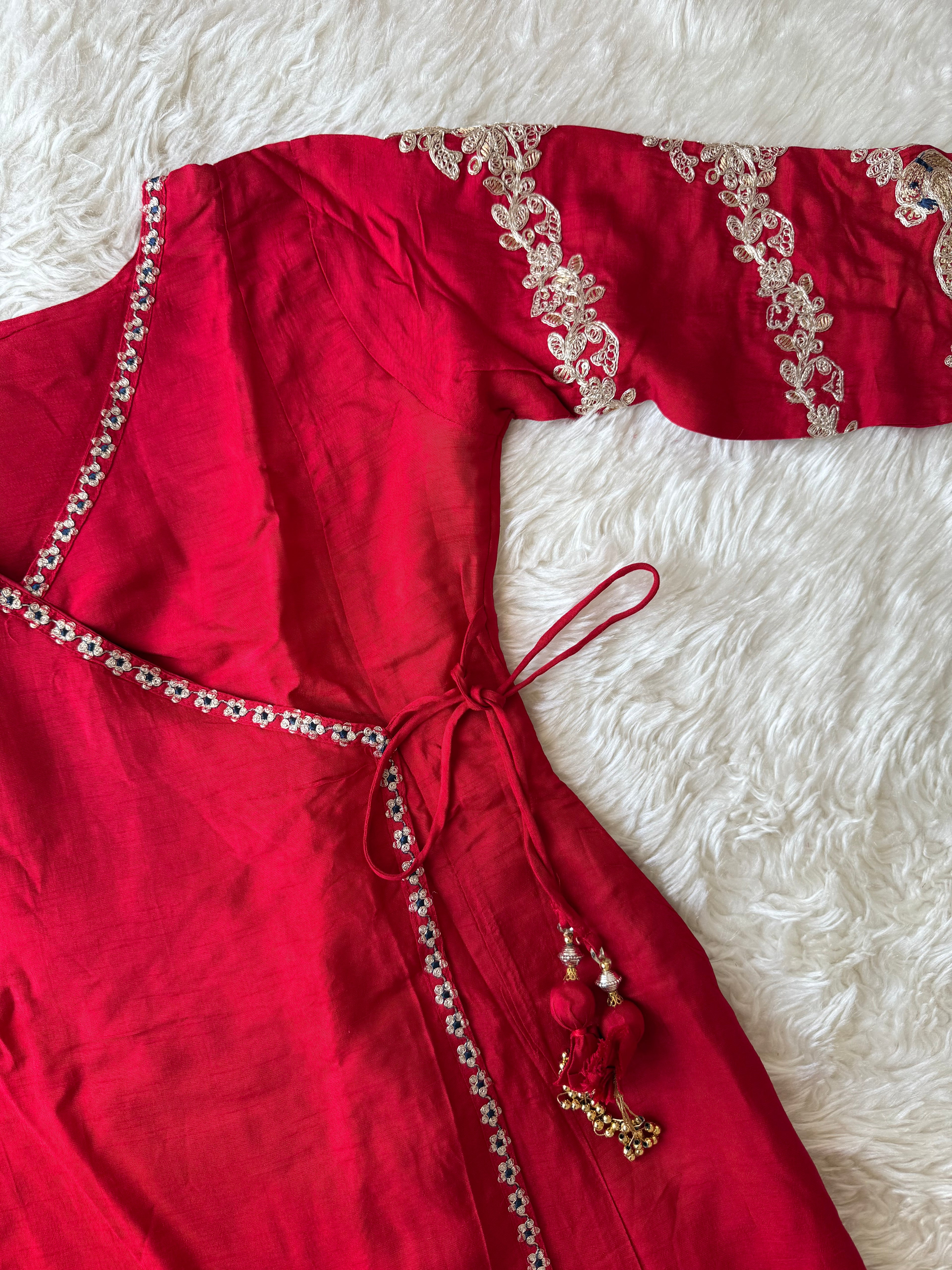 Russian Silk Kurti Pant Dupatta Set