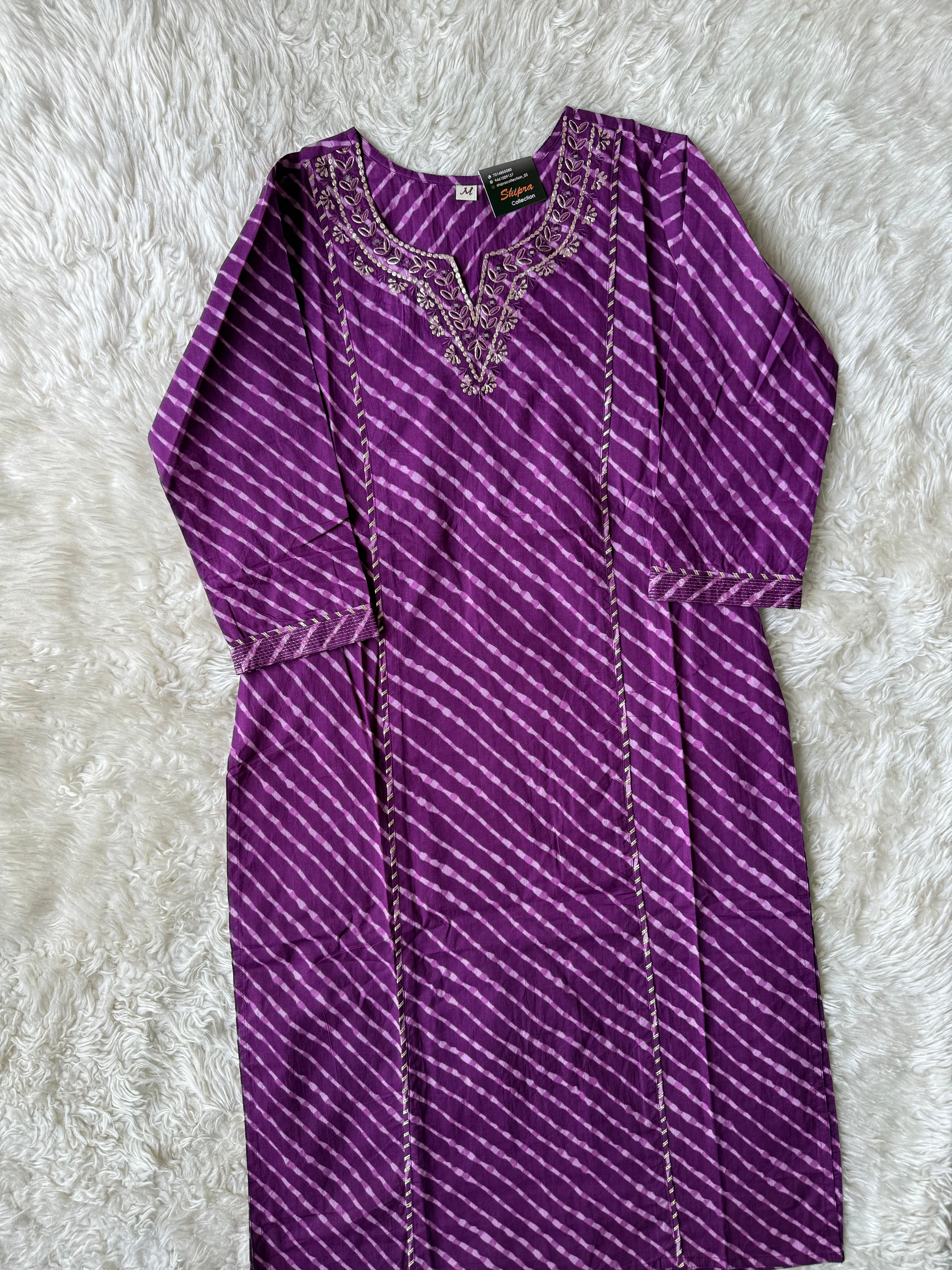 Premium Cotton Lehariya Set