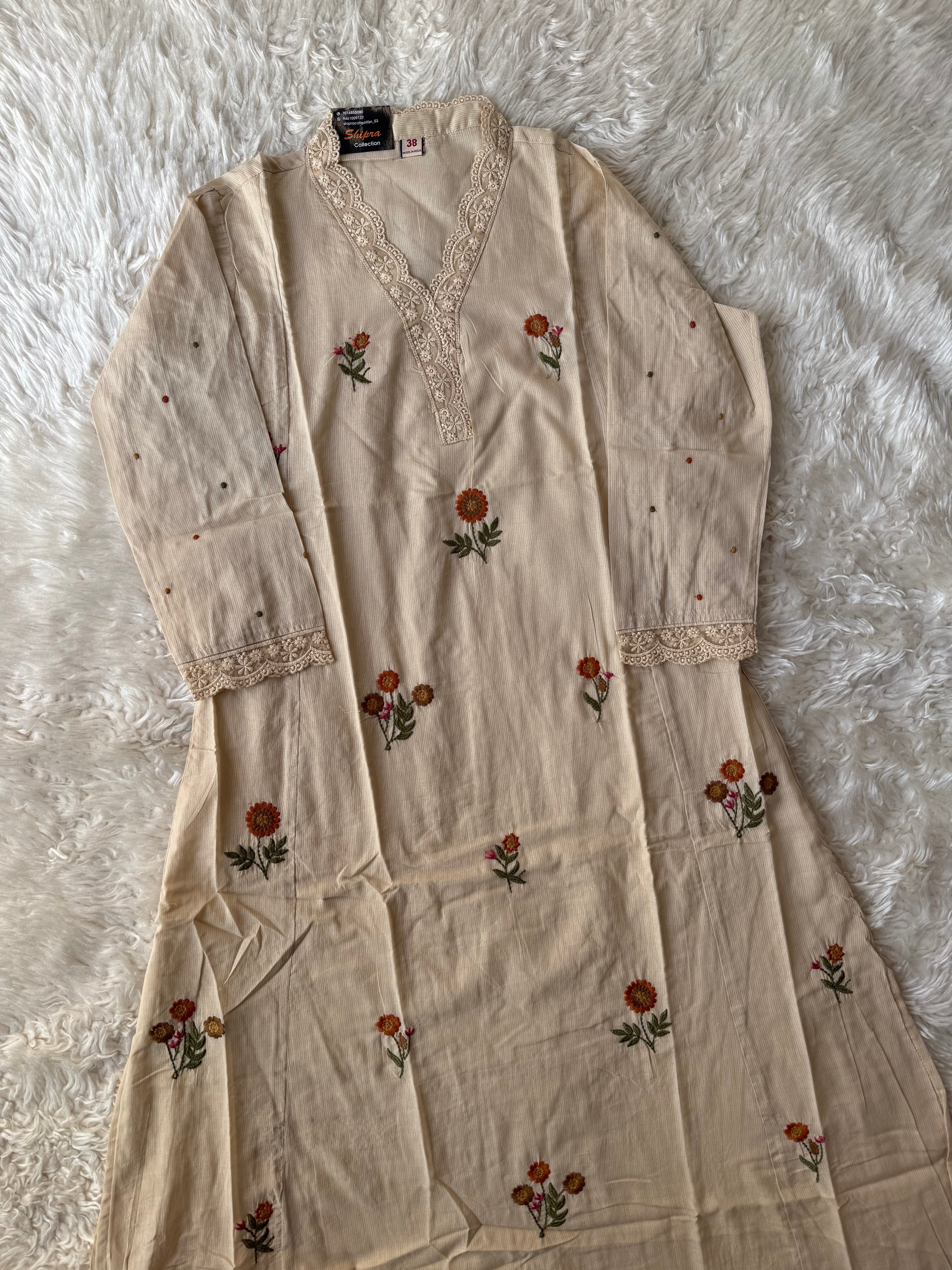 Premium Cotton Kurti Pant Dupatta Set