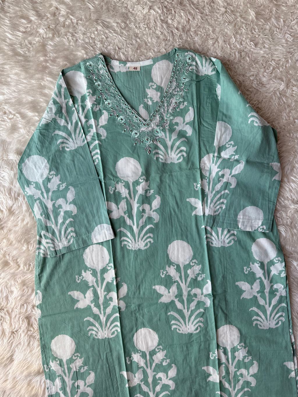 Breathable Cotton Kurti Pant Cotton Dupatta Set