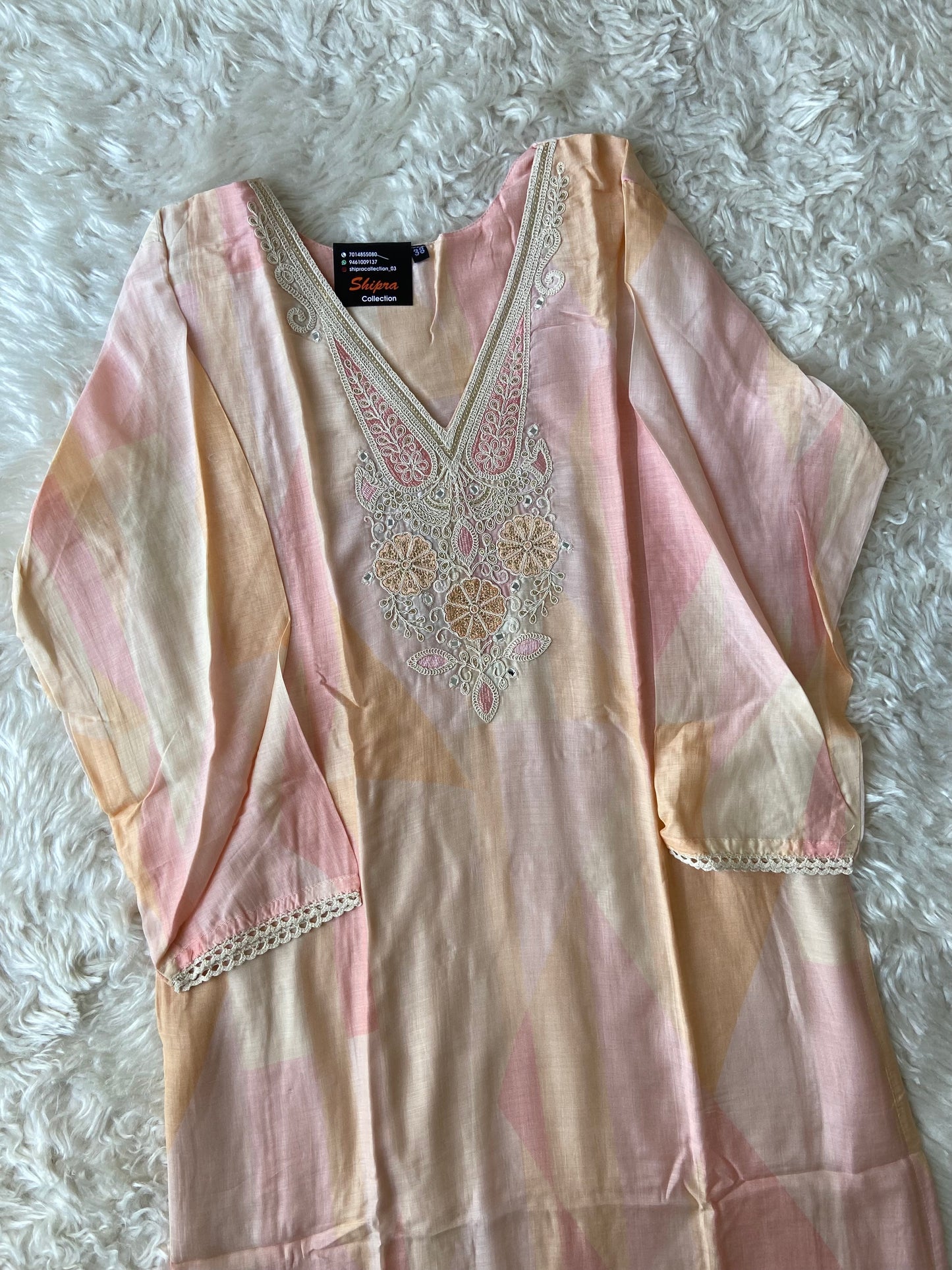 Mul Silk Kurti Pant Dupatta Set